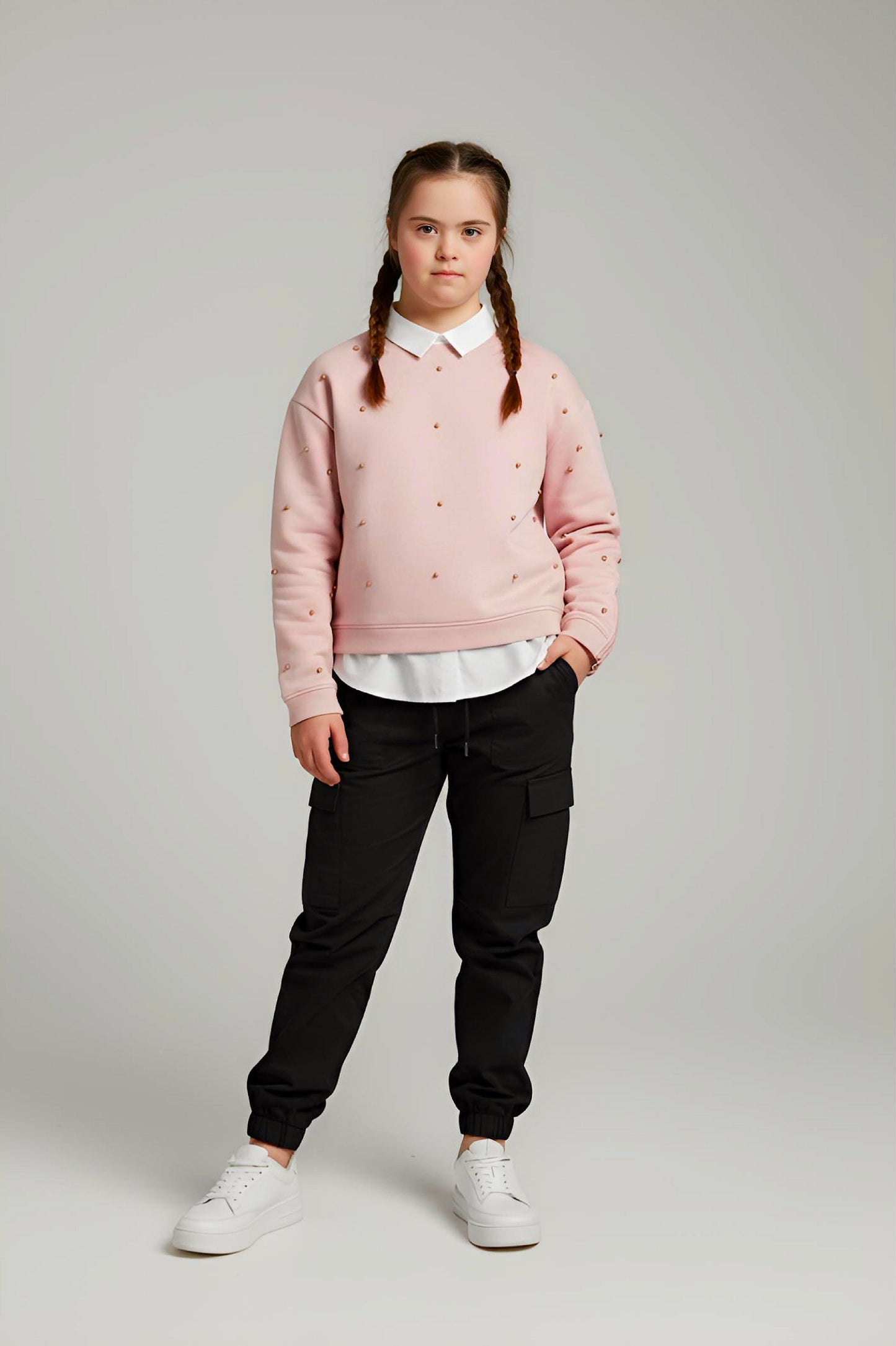 Adaptive Kids Dolman Sleeve Sweatshirt with Back Zipper For Easy Dressing