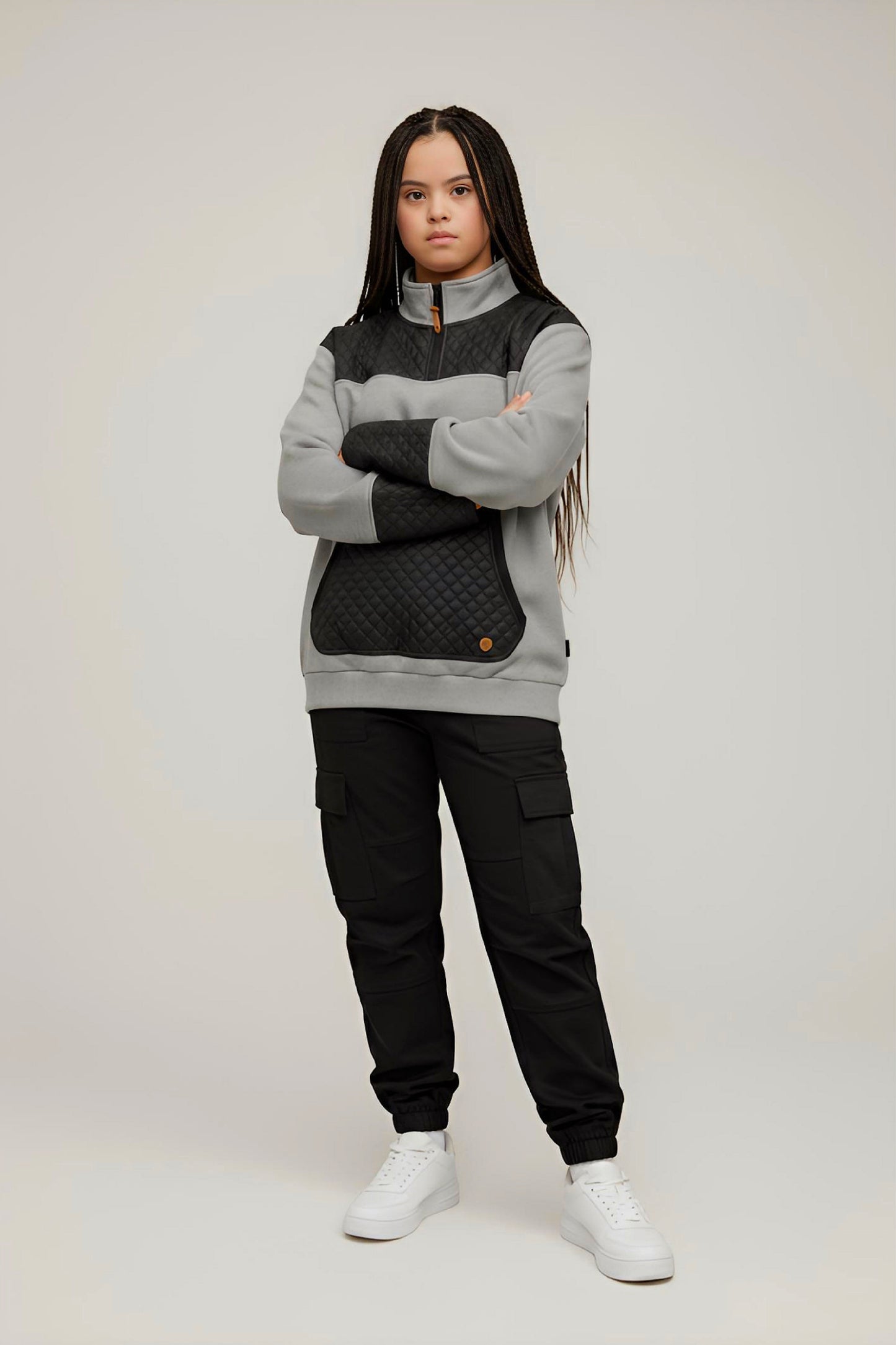 Adaptive Kids Unisex Sweatshirt: Front Zipper and Easy-Undressing Sleeves