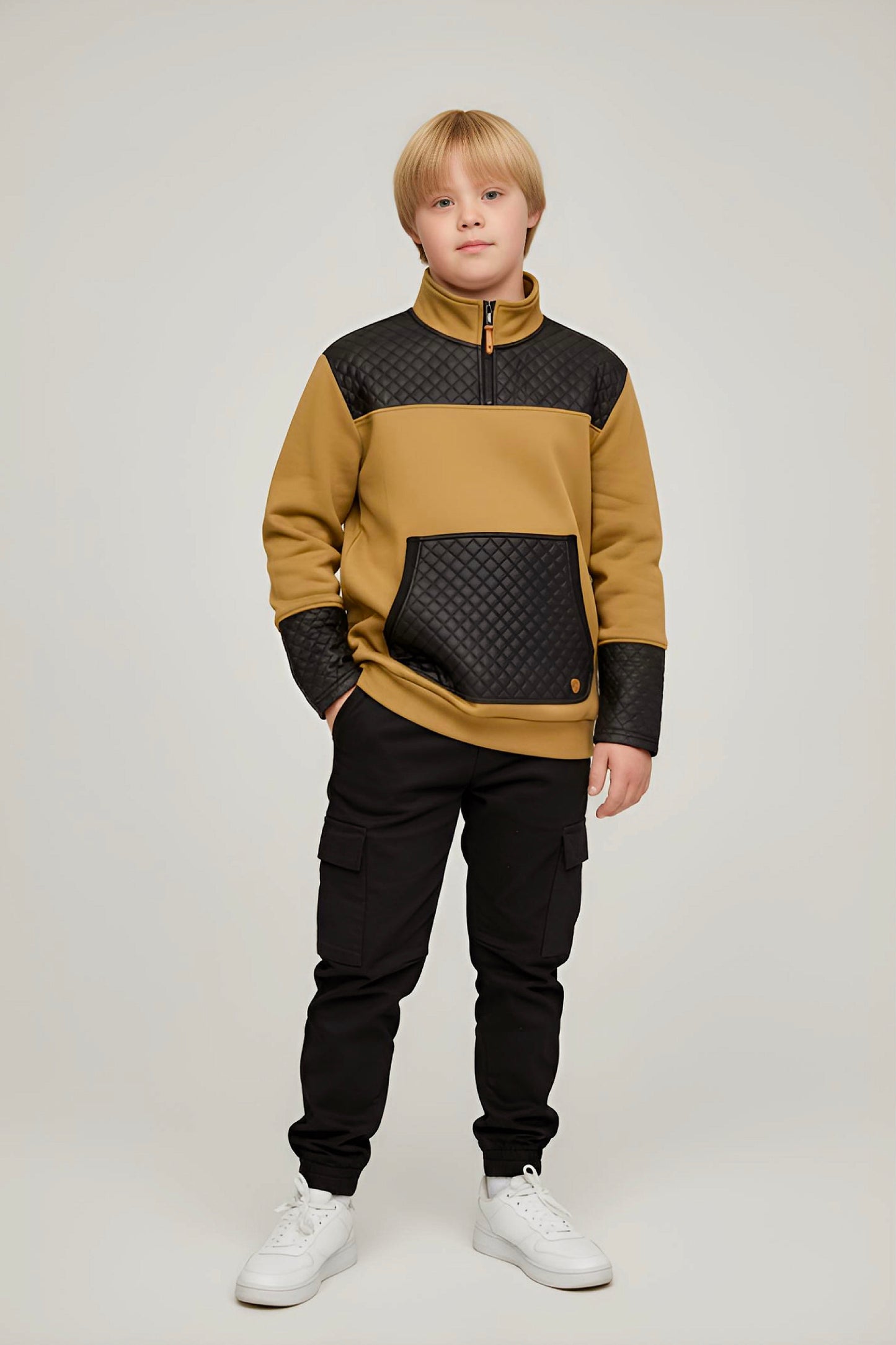 Adaptive Kids Unisex Sweatshirt: Front Zipper and Easy-Undressing Sleeves