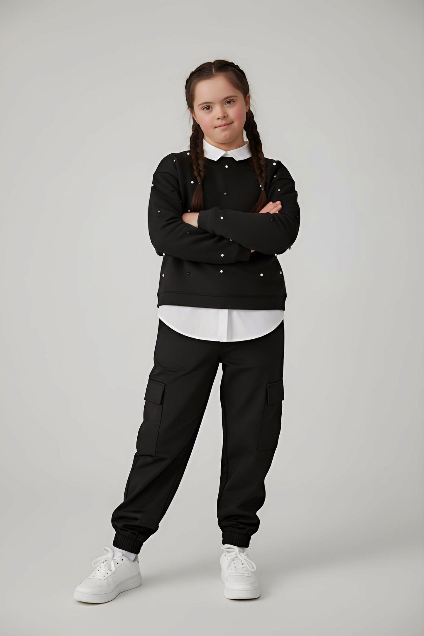 Adaptive Kids Dolman Sleeve Sweatshirt with Back Zipper For Easy Dressing
