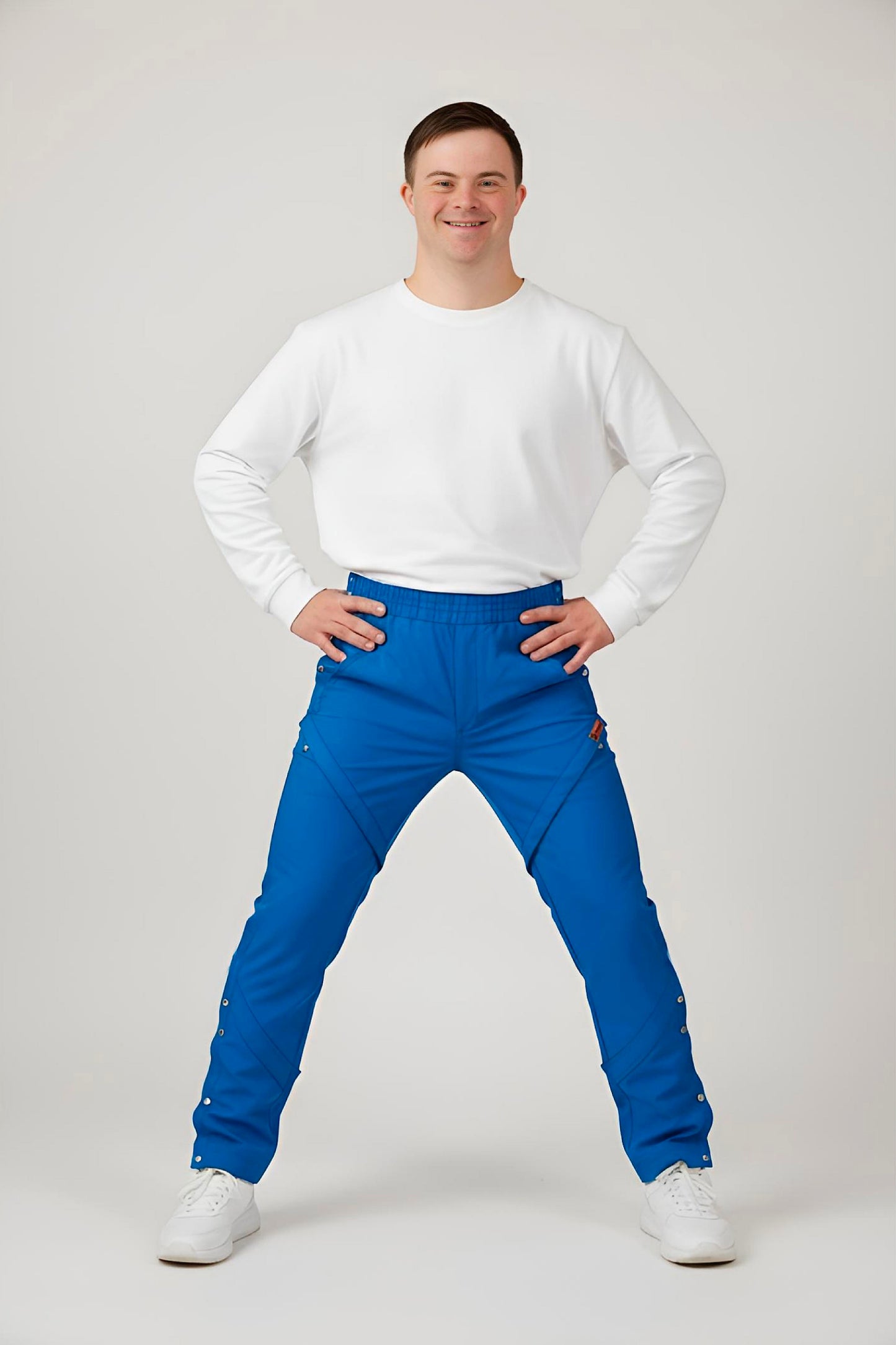 Men's Adaptive Clothing Pant - High-Quality Soft Fabric and Full Waistband Elastic - Side Seam with a Zipper Allows Easy Undressing