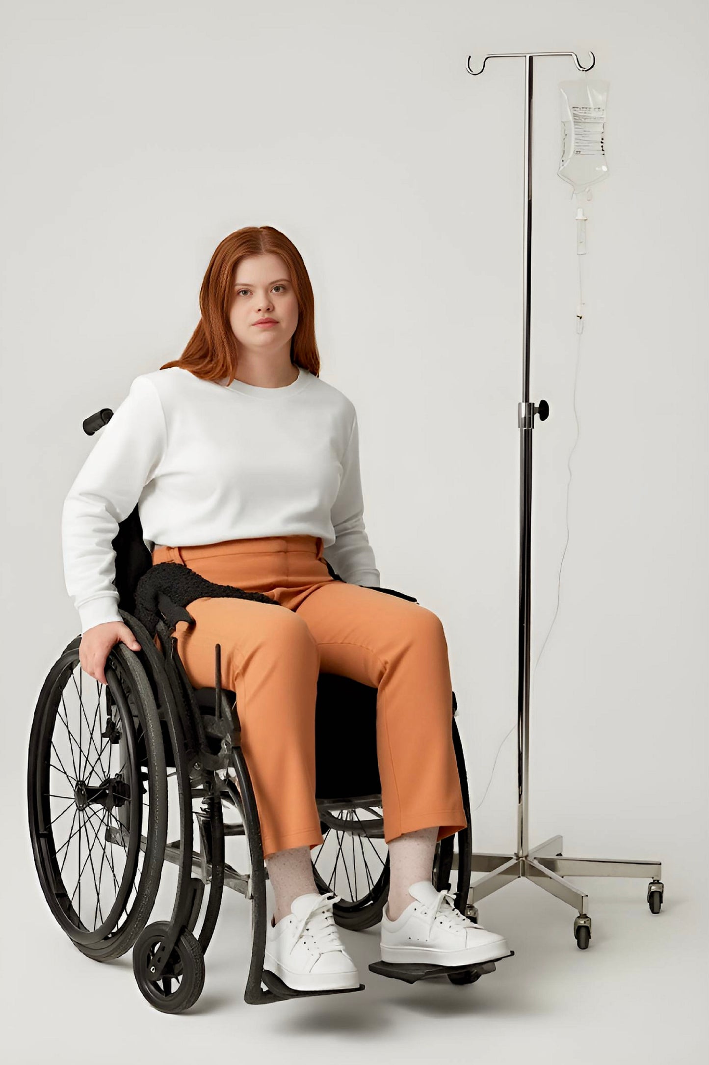 Women's Adaptive Clothing: Stretch Trousers Pant, Elastic Waistband, Side Zipper for Easy Dressing