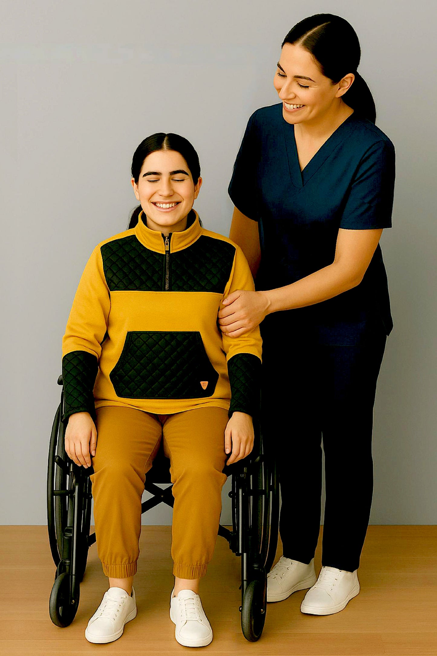 Adaptive Kids Jacket: Front Zipper, Back Flip-Flap Velcro, Easy-Undressing Sleeves