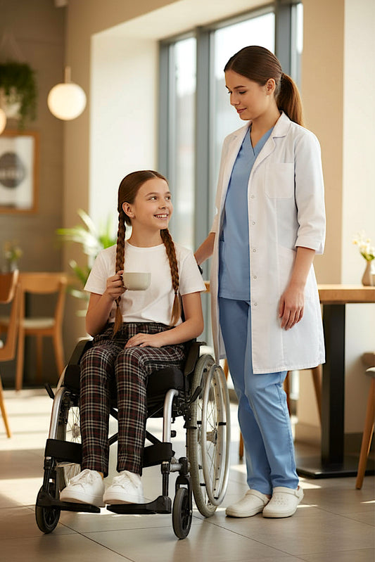 Adaptive Kids Stretch Pants: Elastic Waistband, Full Side Zipper for Easy Undressing