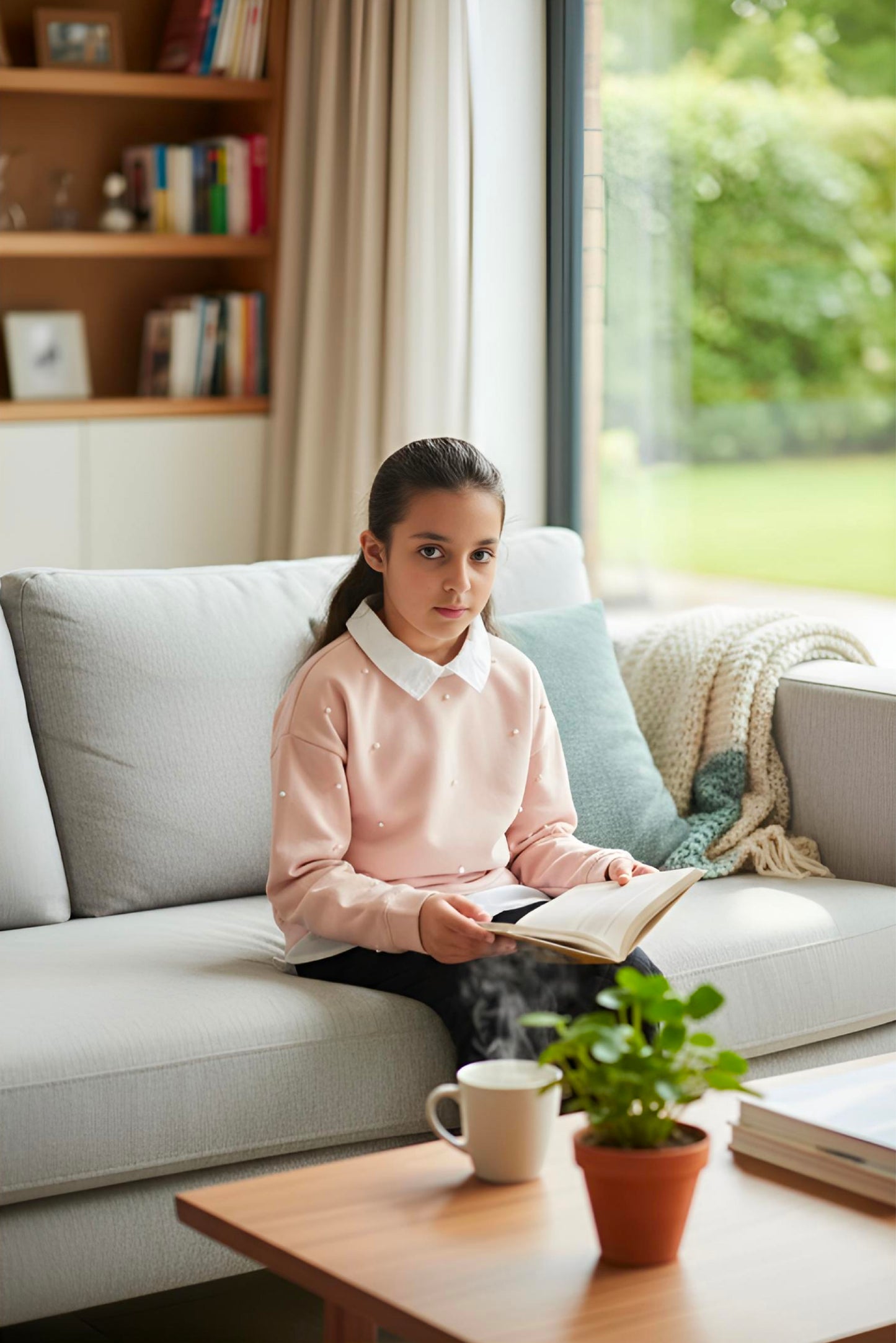 Adaptive Kids Dolman Sleeve Sweatshirt with Back Zipper For Easy Dressing