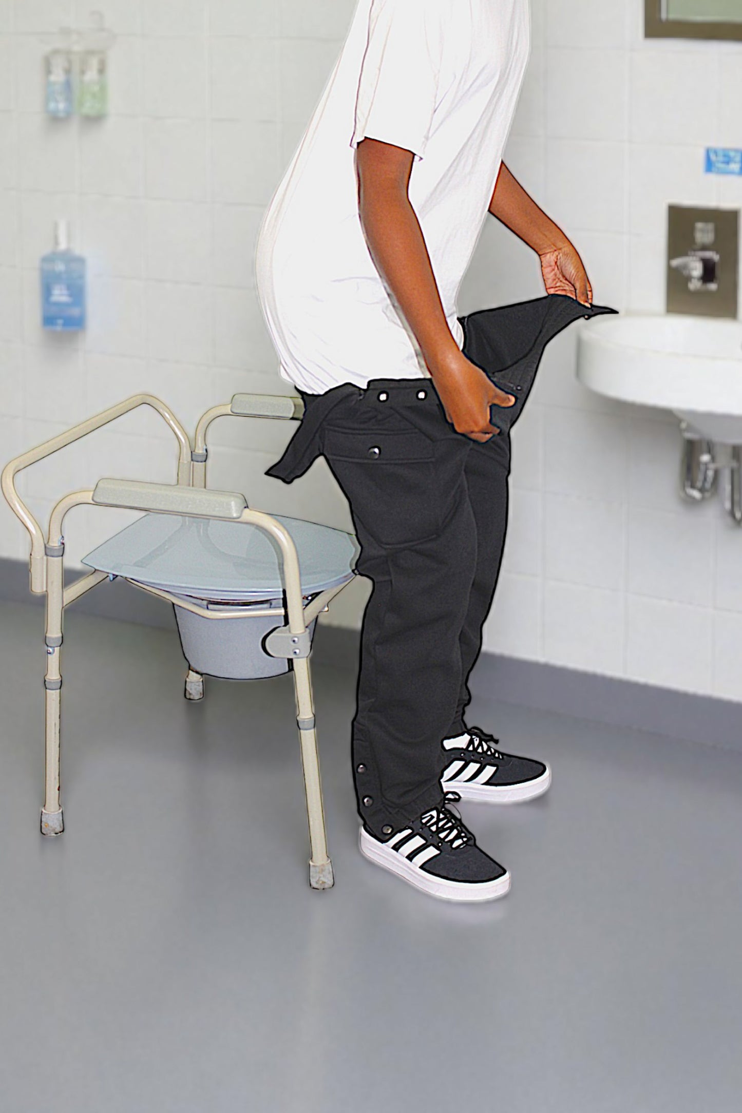 Adaptive Kids Cargo Joggers Pants: Elastic Waist, And Easy-Undressing Side Zipper