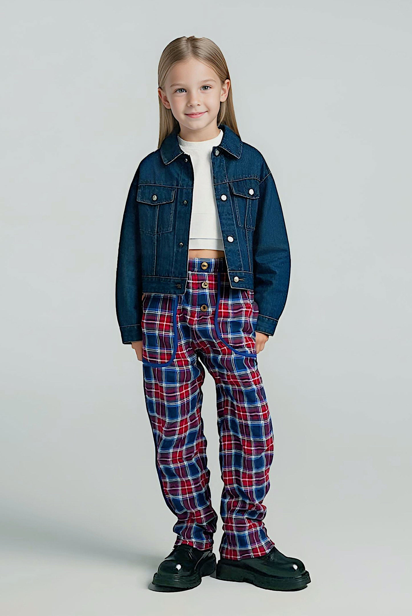 Adaptive Kids Stretch Pants: Elastic Waistband, Full Side Zipper for Easy Undressing