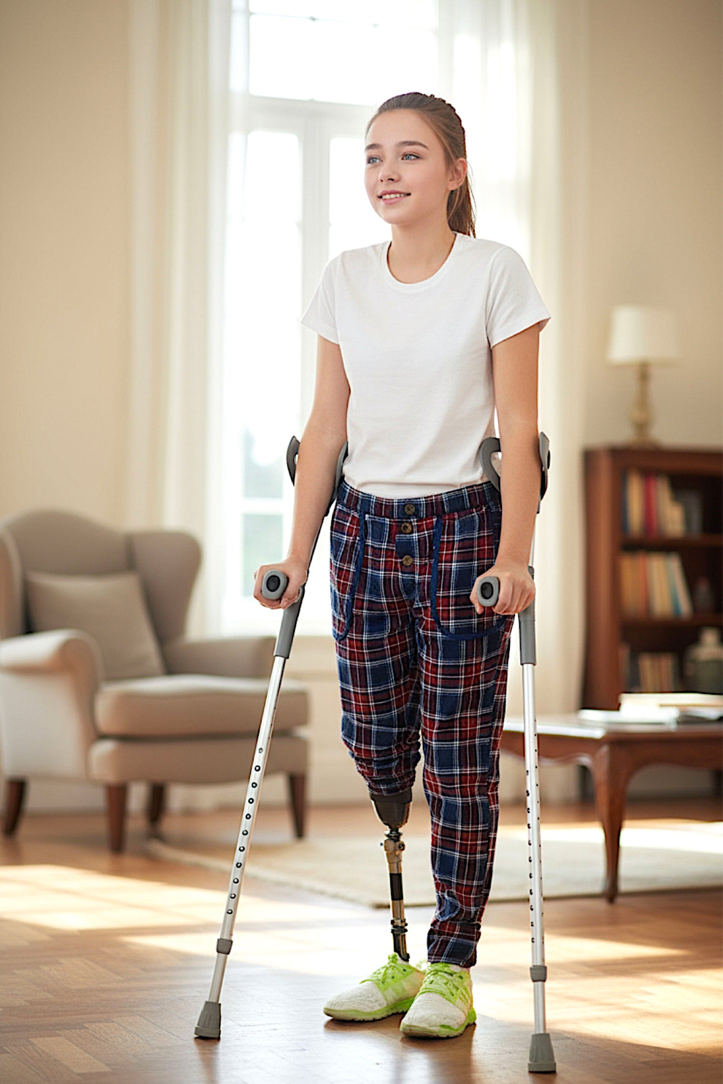 Adaptive Kids Stretch Pants: Elastic Waistband, Full Side Zipper for Easy Undressing