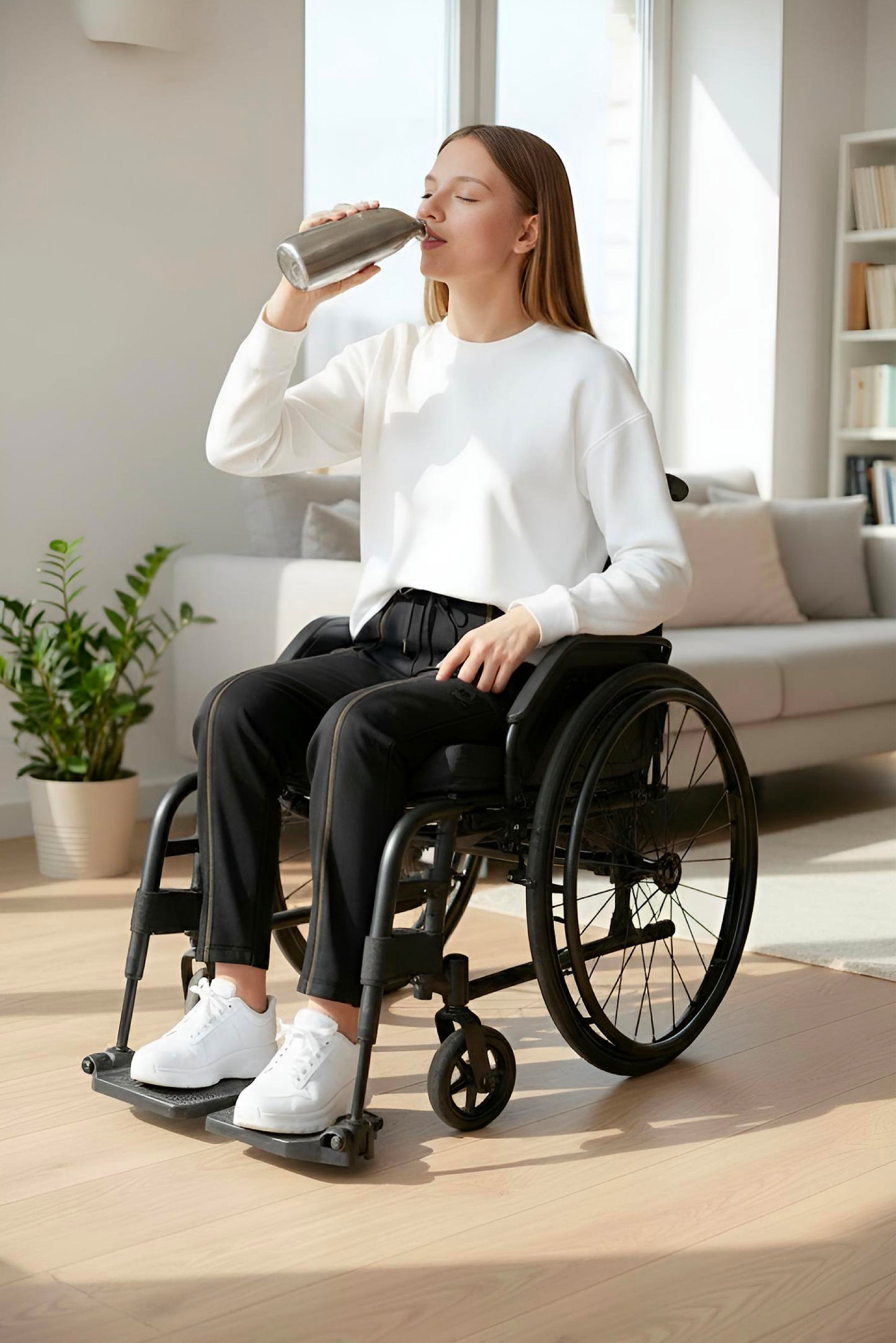 Adaptive Kids Sweatpants with Full-Leg Zippers for Easy Undressing