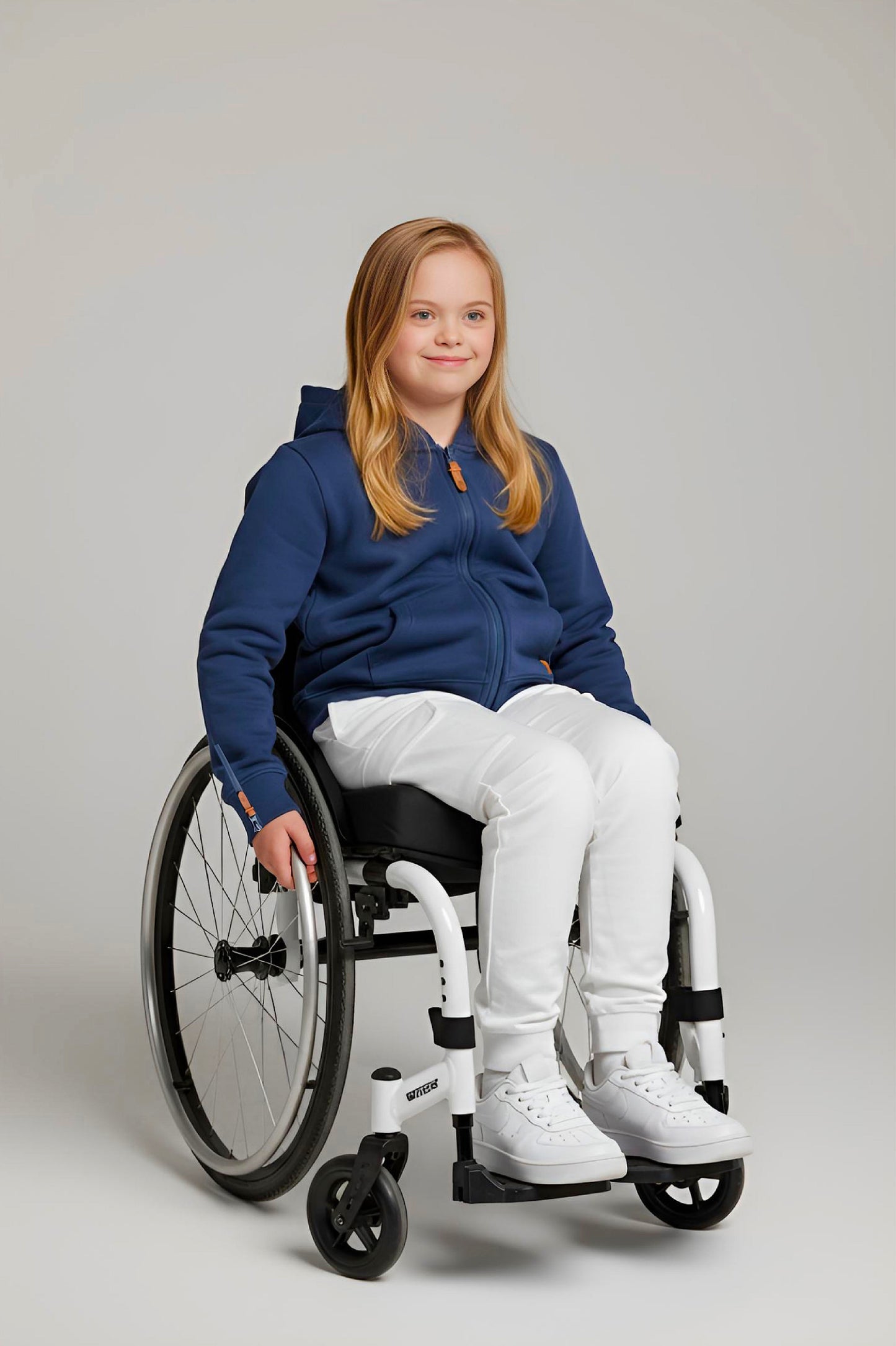 Adaptive Kids Hoodie: Front Magnetic Zipper and Easy-Undressing Sleeves