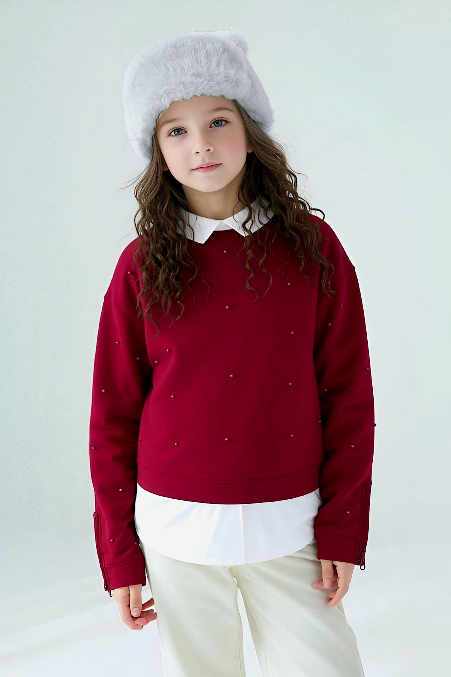 Adaptive Kids Dolman Sleeve Sweatshirt with Back Zipper For Easy Dressing