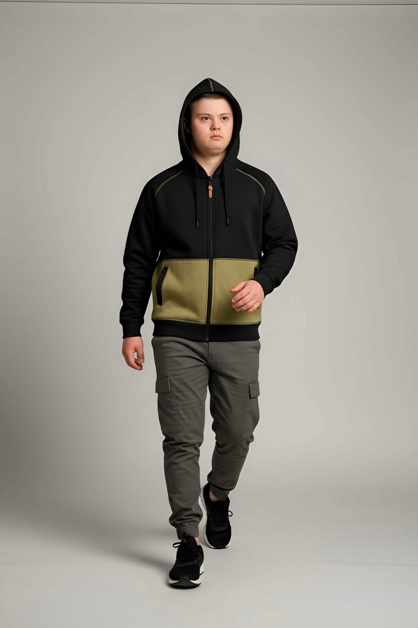 Adaptive Kids Hoodie with Magnetic Zipper & Easy-Undress Sleeves