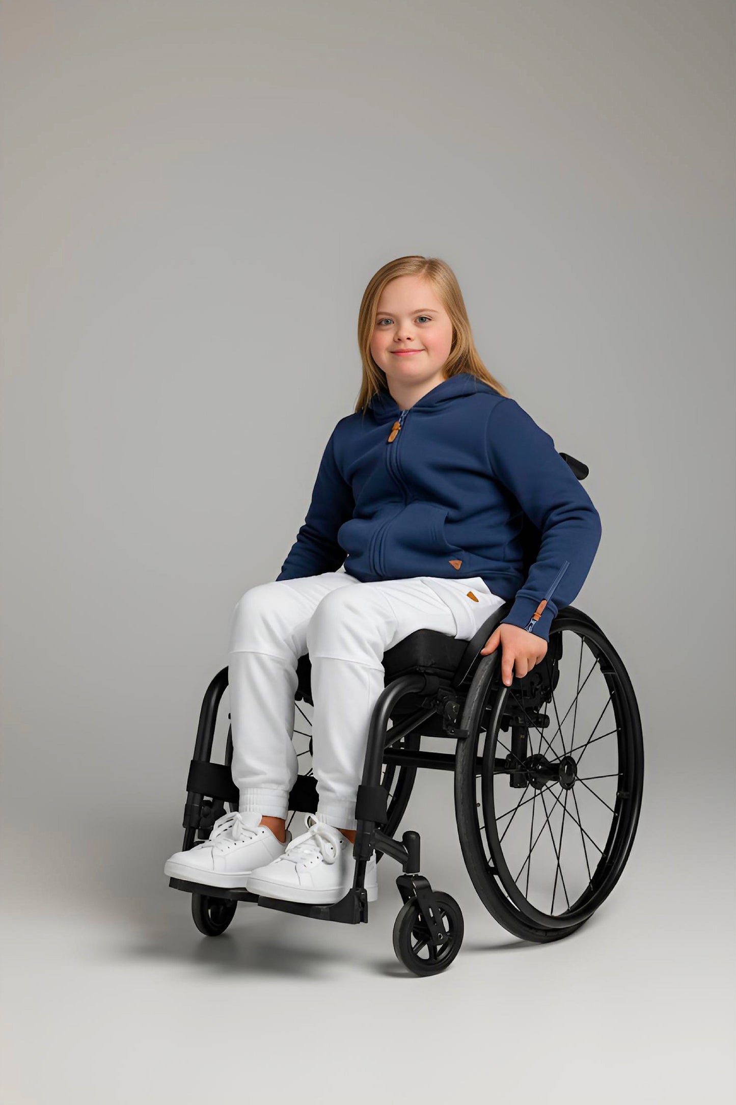 Adaptive Kids Hoodie: Front Magnetic Zipper and Easy-Undressing Sleeves
