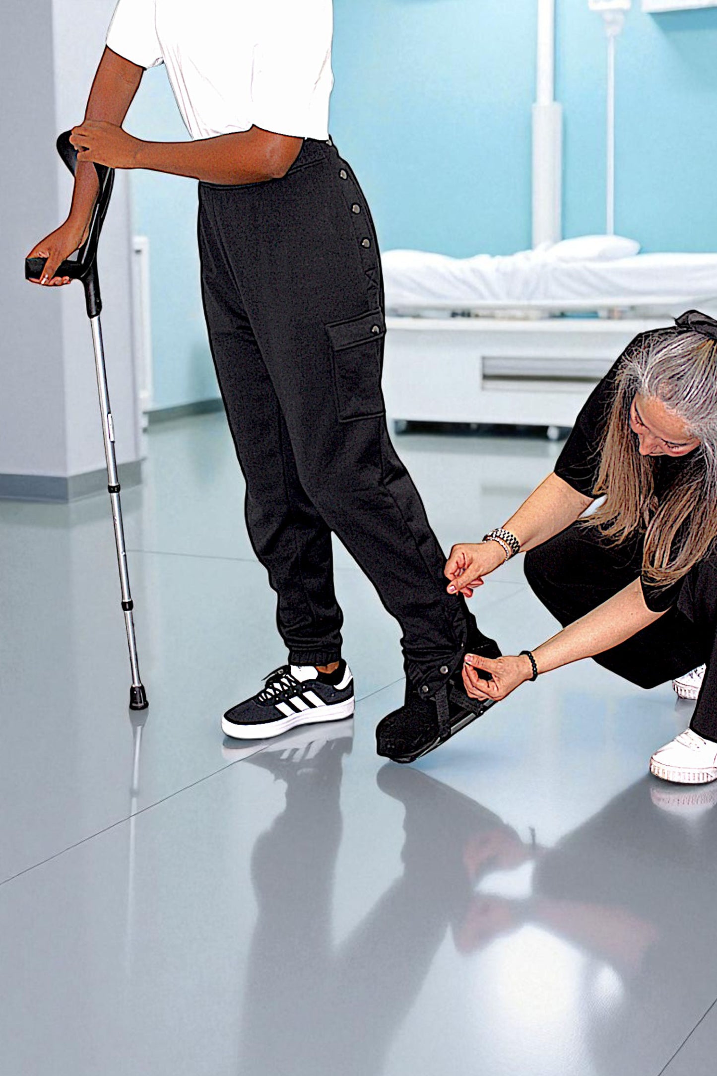 Adaptive Kids Cargo Joggers Pants: Elastic Waist, And Easy-Undressing Side Zipper