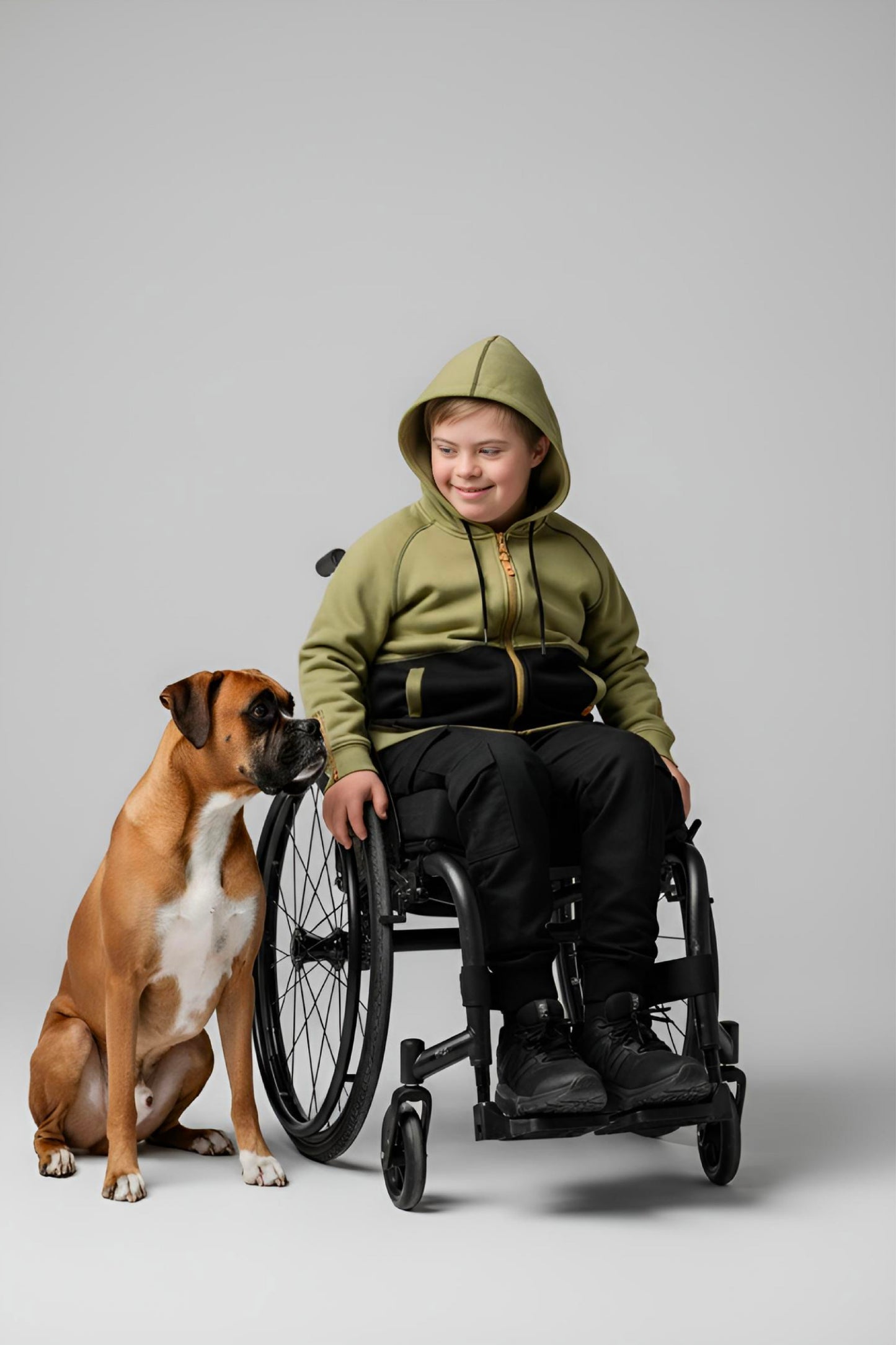 Adaptive Kids Hoodie with Magnetic Zipper & Easy-Undress Sleeves