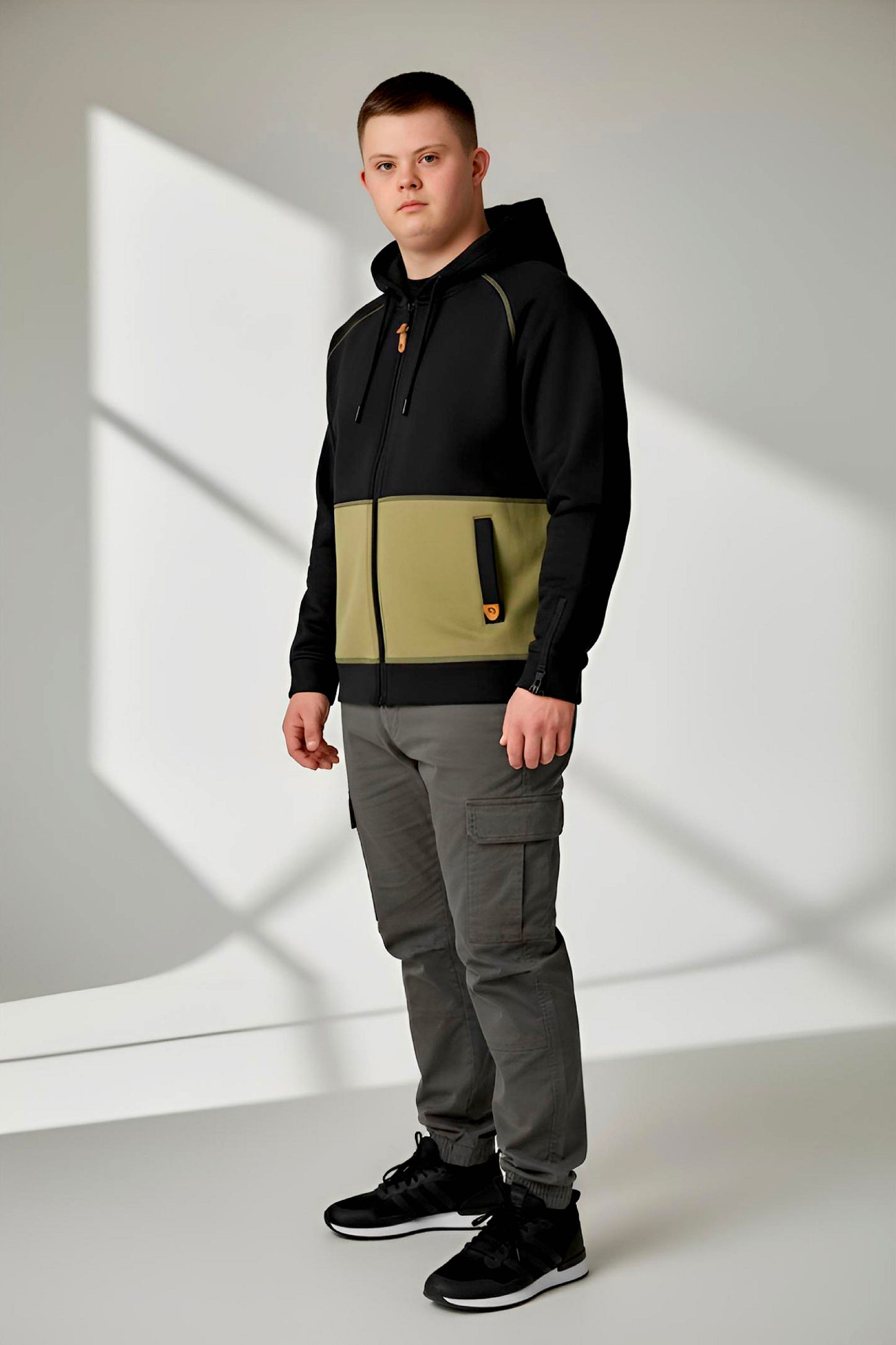 Adaptive Kids Hoodie with Magnetic Zipper & Easy-Undress Sleeves