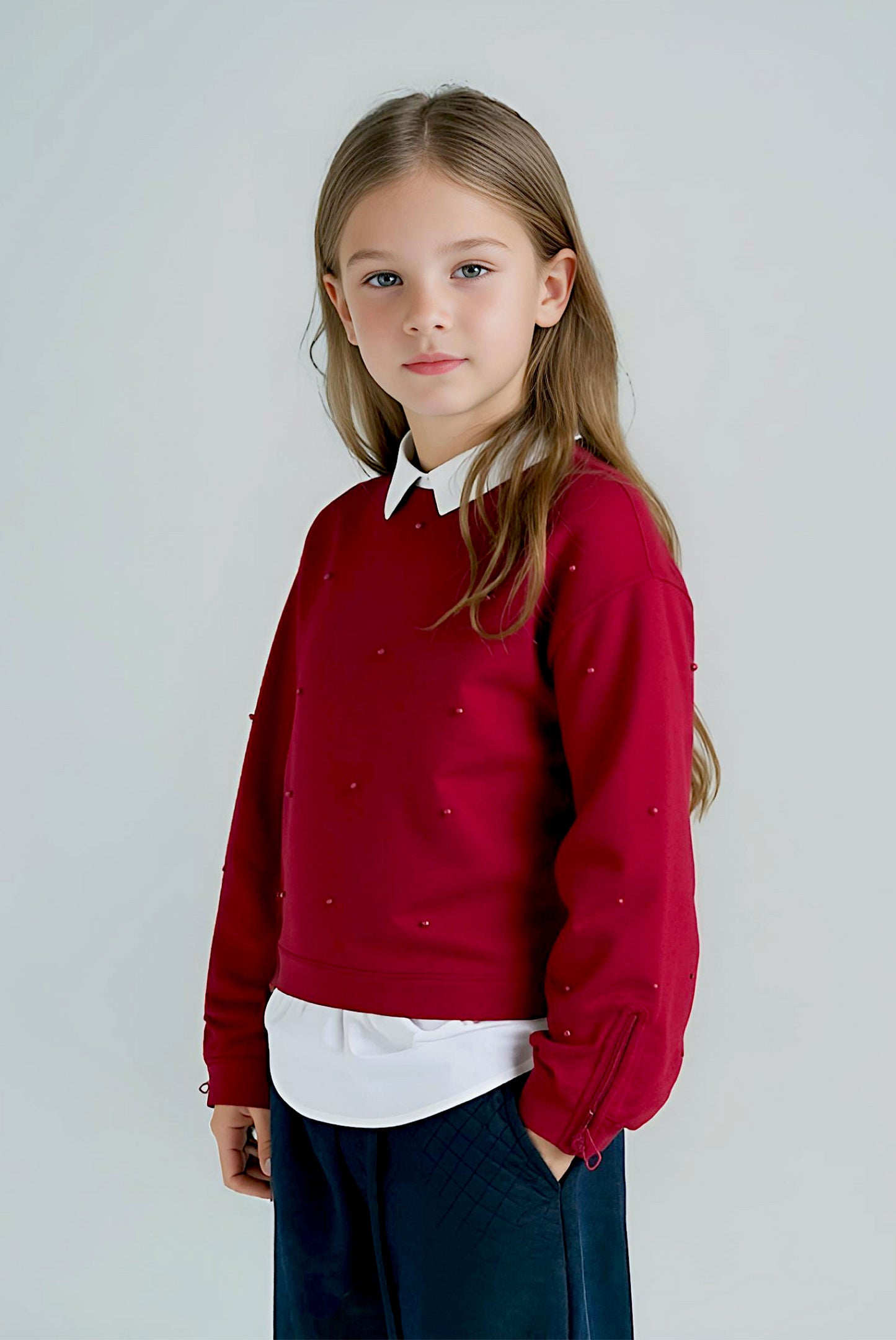 Adaptive Kids Dolman Sleeve Sweatshirt with Back Zipper For Easy Dressing