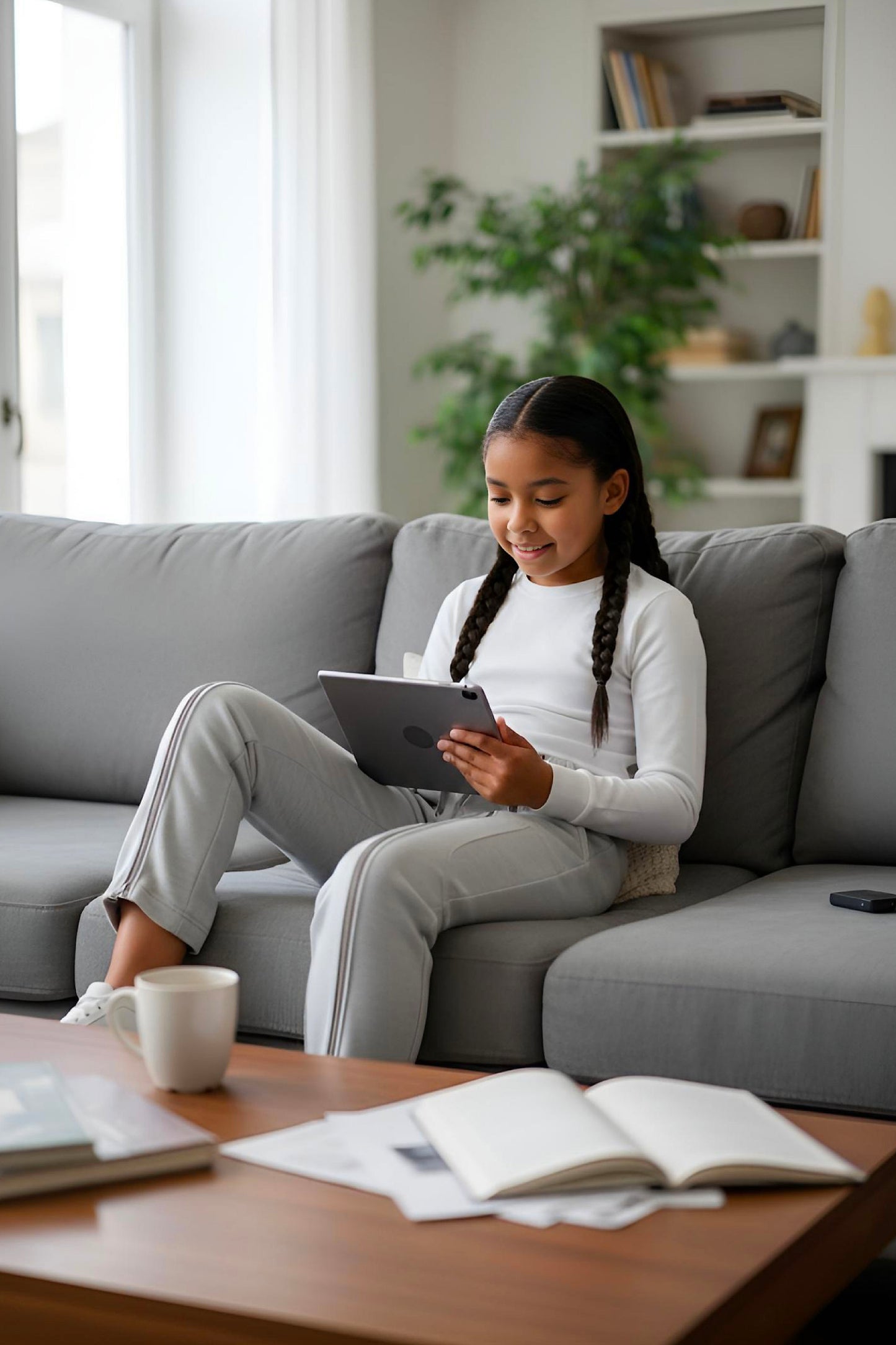 Adaptive Kids Sweatpants with Full-Leg Zippers for Easy Undressing
