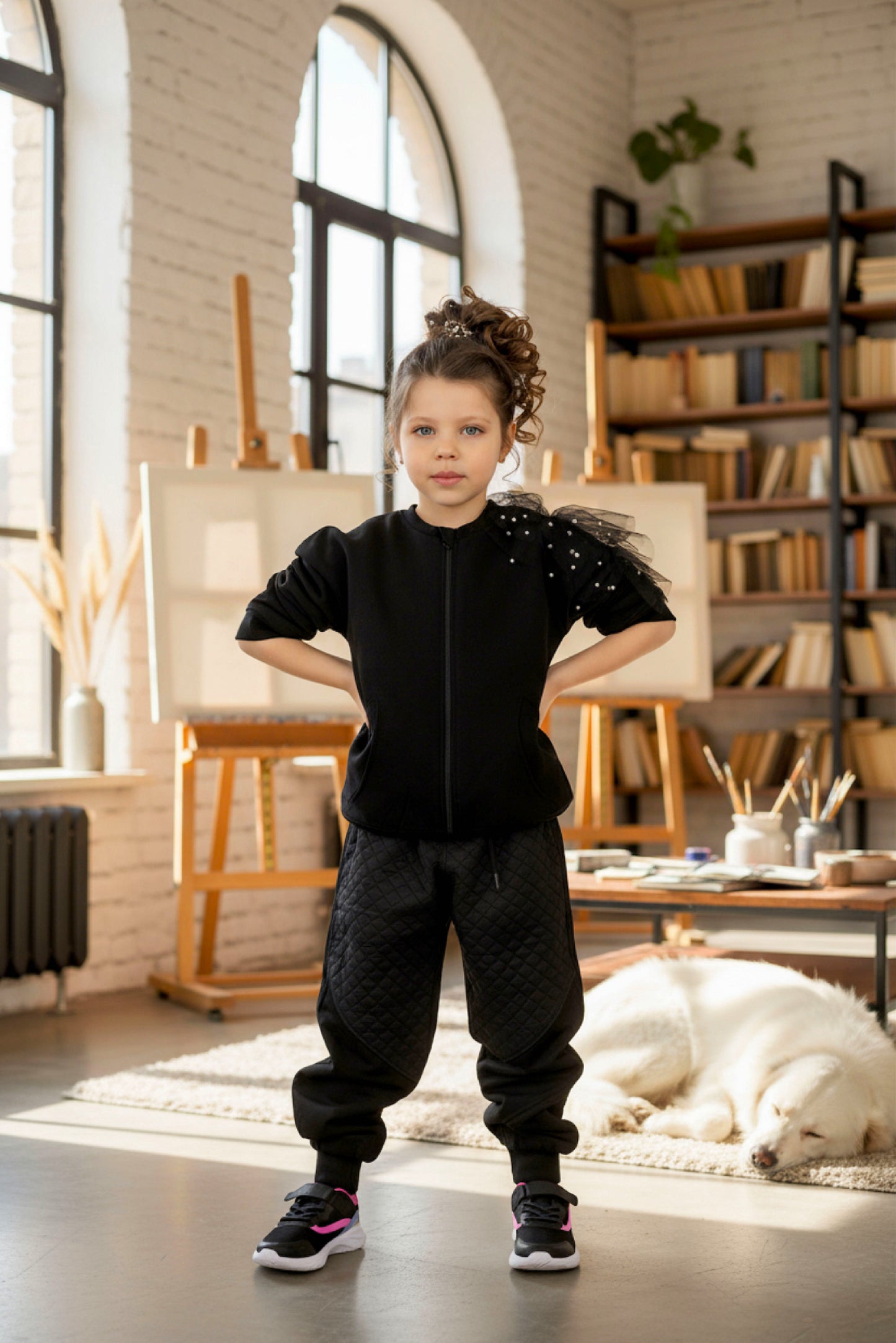 Adaptive Kids Dolman Sleeve Sweatshirt, with Magnetic Zipper & Sleeve Easy Undressing