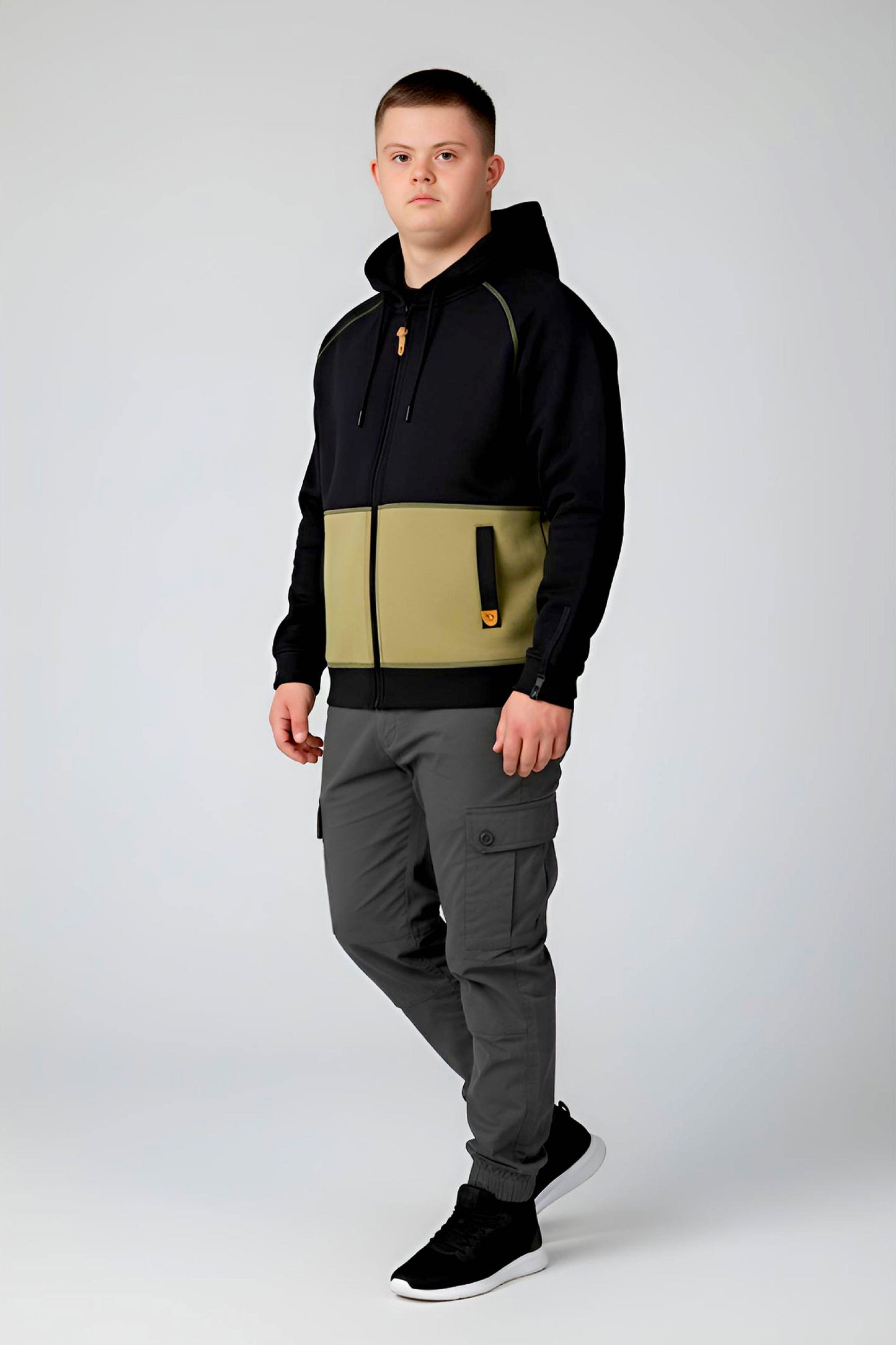 Adaptive Kids Hoodie with Magnetic Zipper & Easy-Undress Sleeves