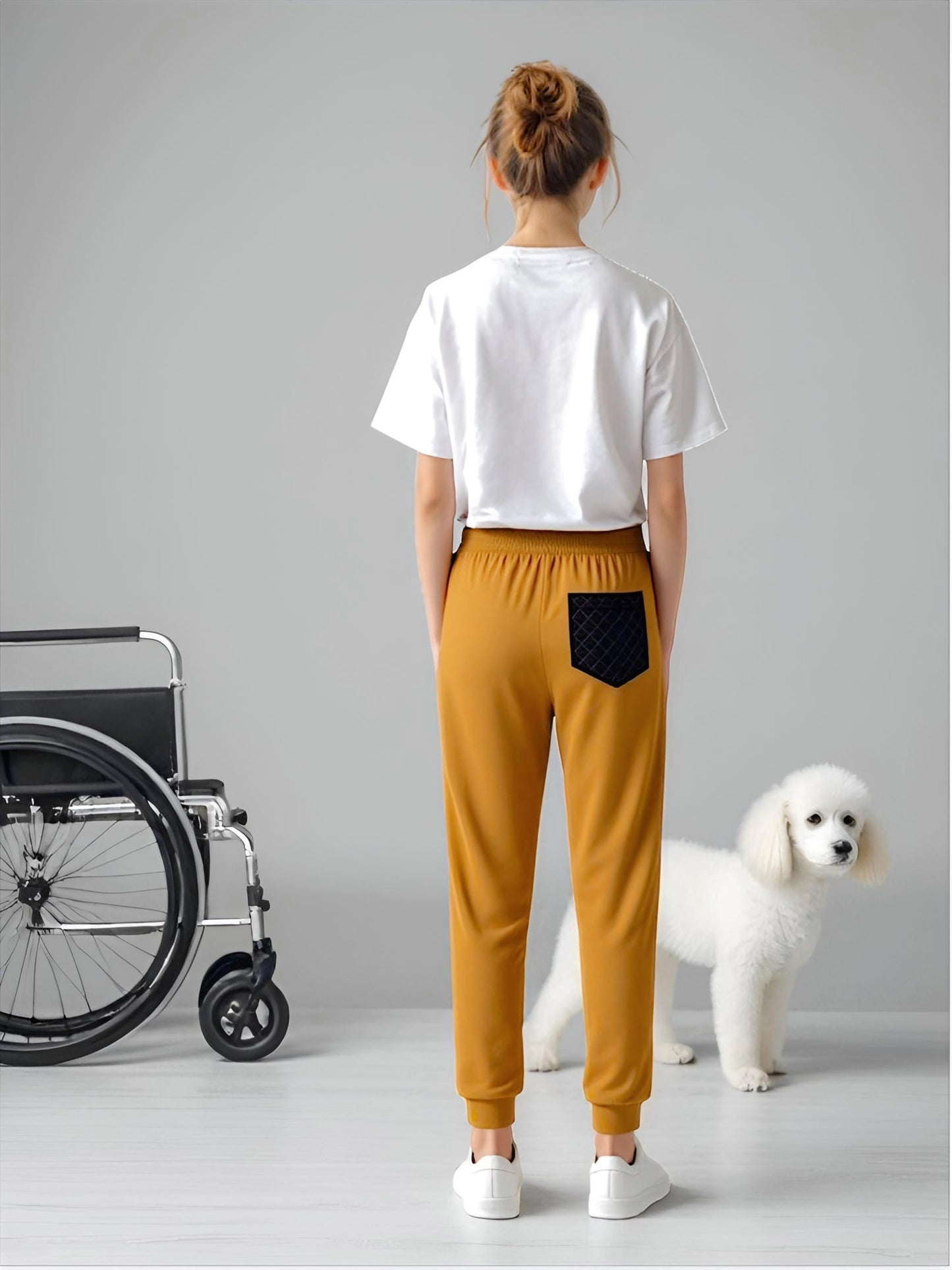 Adaptive Kids Pants with Elastic Waist & Full Side Zipper for Easy Undressing
