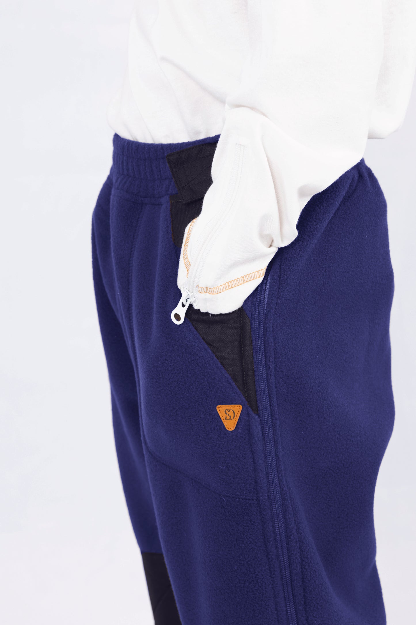 Adaptive Kids Polar Pants, Adjustable Waist, Knee Insert & Full Zipper for Easy Undressing