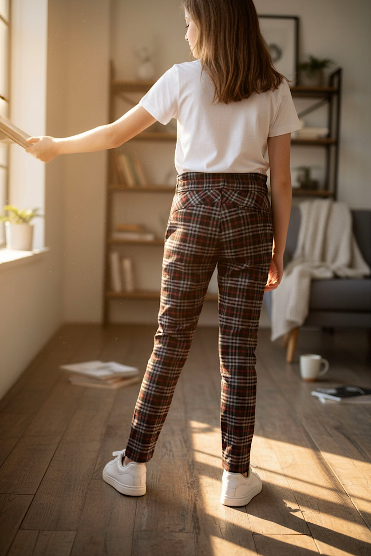 Adaptive Kids Stretch Pants: Elastic Waistband, Full Side Zipper for Easy Undressing