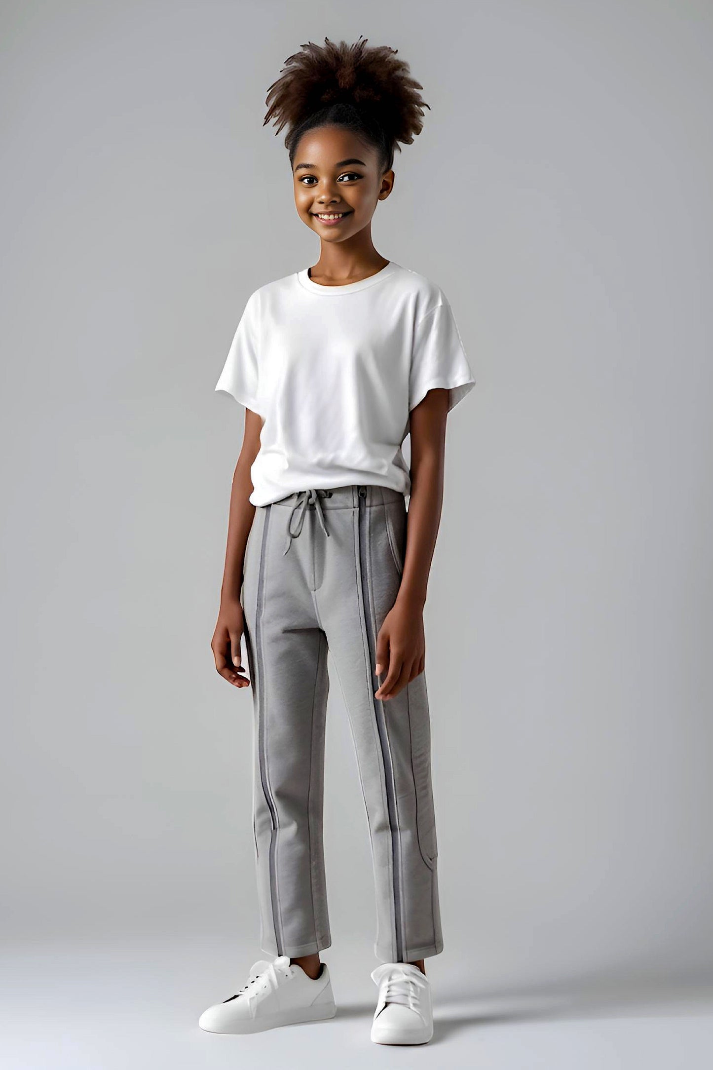 Adaptive Kids Sweatpants with Full-Leg Zippers for Easy Undressing