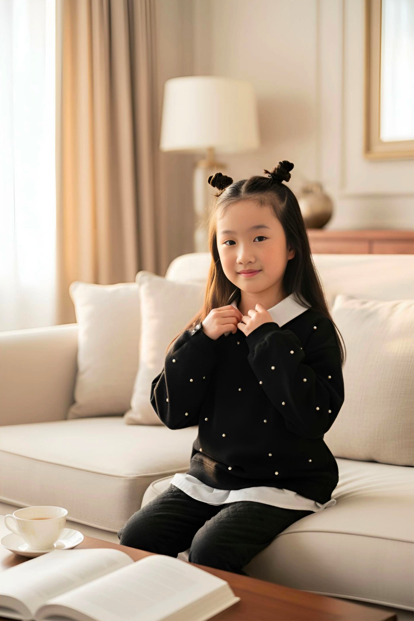 Adaptive Kids Dolman Sleeve Sweatshirt with Back Zipper For Easy Dressing