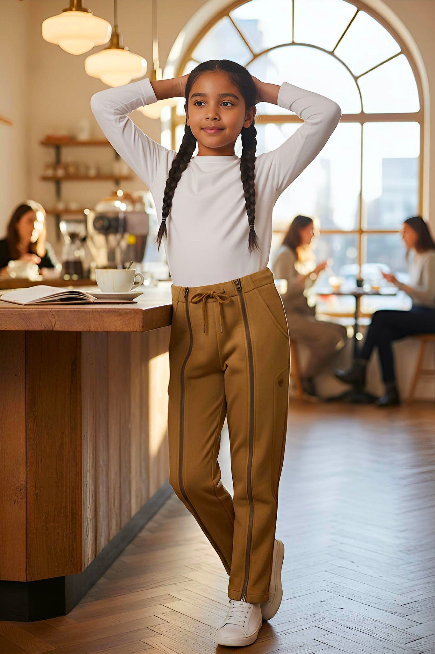 Adaptive Kids Sweatpants with Full-Leg Zippers for Easy Undressing