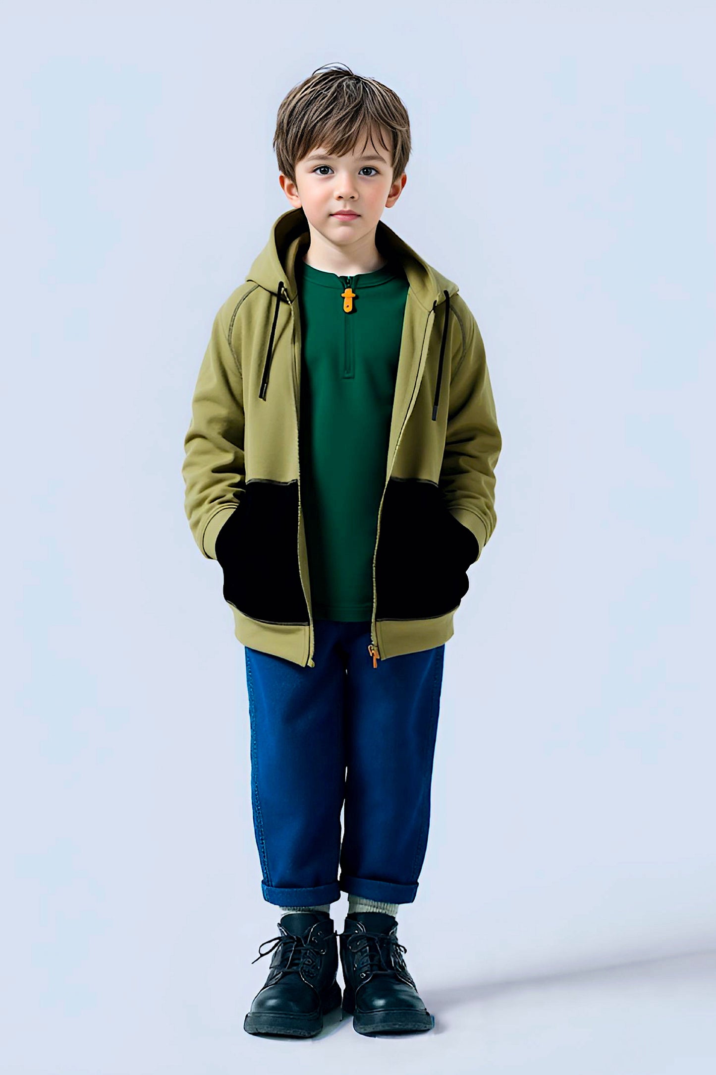 Adaptive Kids Hoodie with Magnetic Zipper & Easy-Undress Sleeves