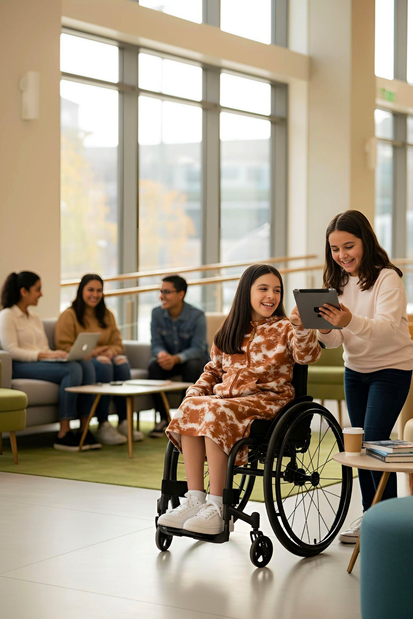 Adaptive Kids Tie-Dye Sweatshirt Dress, Front Zipper and Easy-Undressing Sleeves