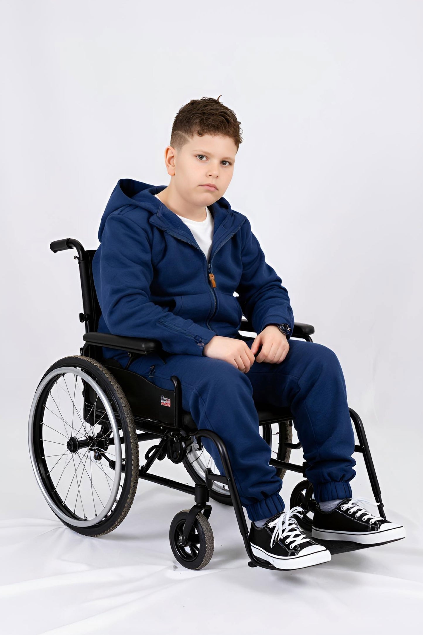 Adaptive Kids Hoodie: Front Magnetic Zipper and Easy-Undressing Sleeves