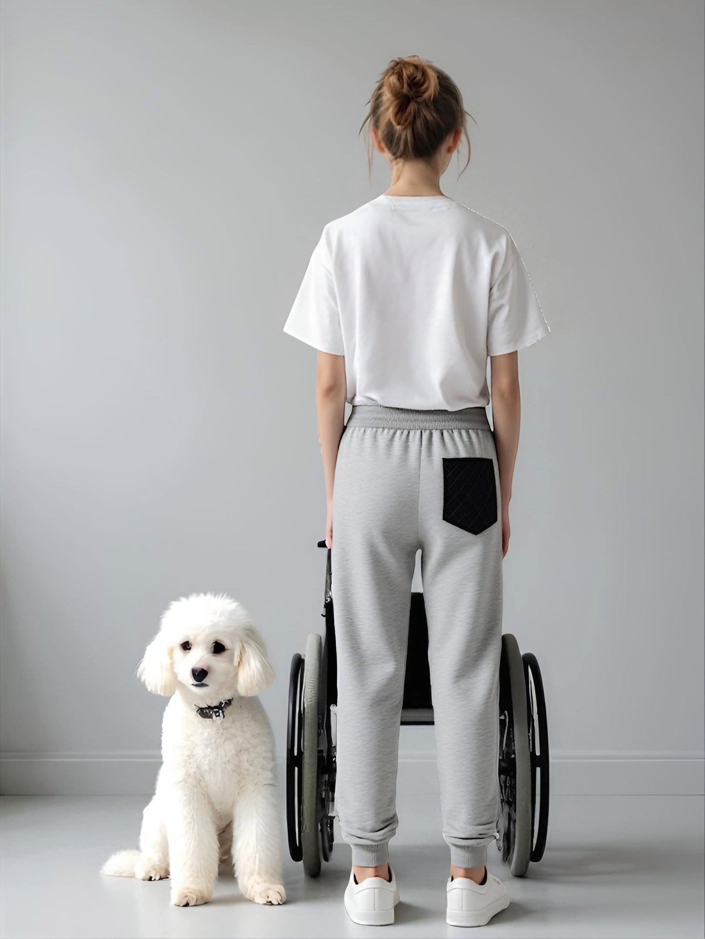 Adaptive Kids Pants with Elastic Waist & Full Side Zipper for Easy Undressing
