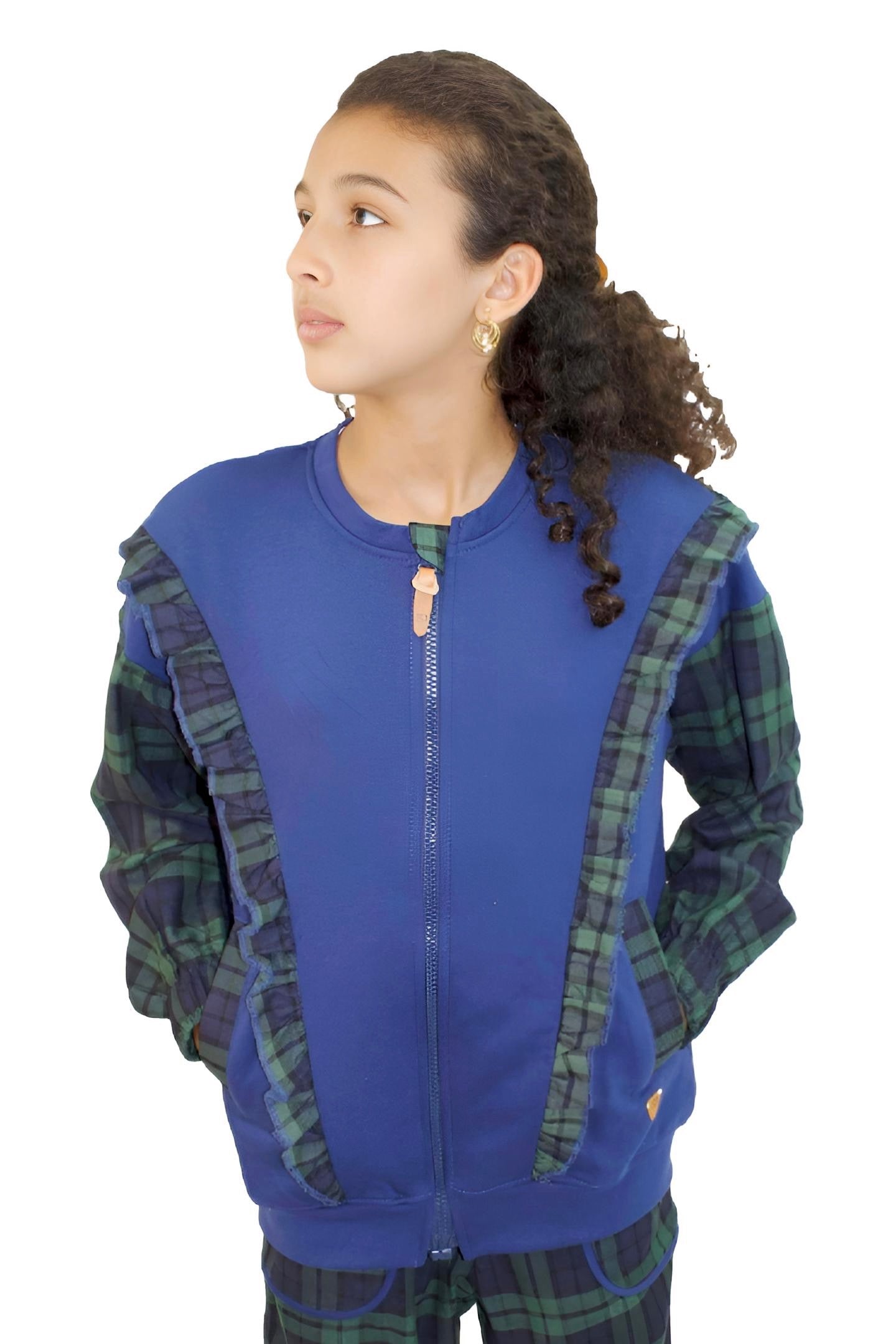 Adaptive Kids Sweatshirt, with Pockets, Magnetic Zipper & Easy-Undressing Sleeves