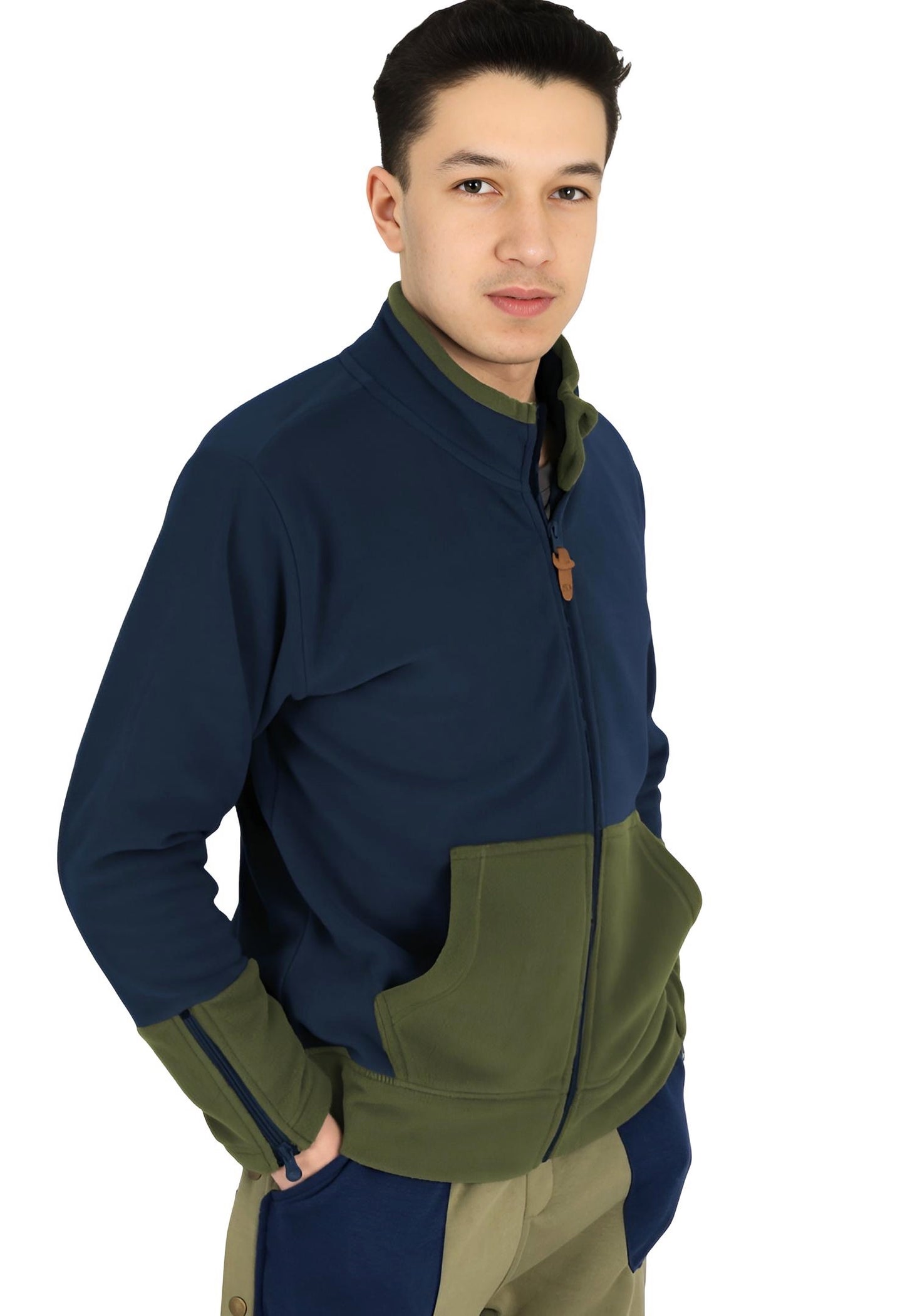 Adaptive Kids Jacket: Front Full Zipper, Cargo Pocket, Easy-Undressing Sleeves