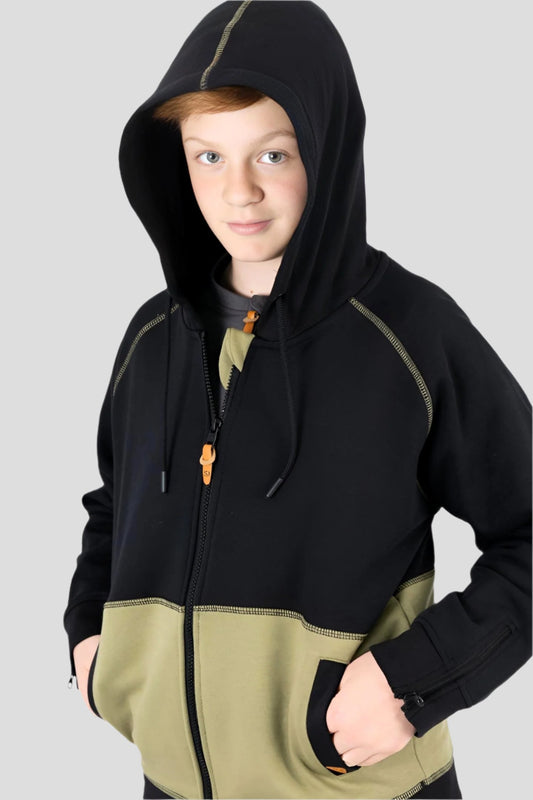 Adaptive Kids Hoodie with Magnetic Zipper & Easy-Undress Sleeves