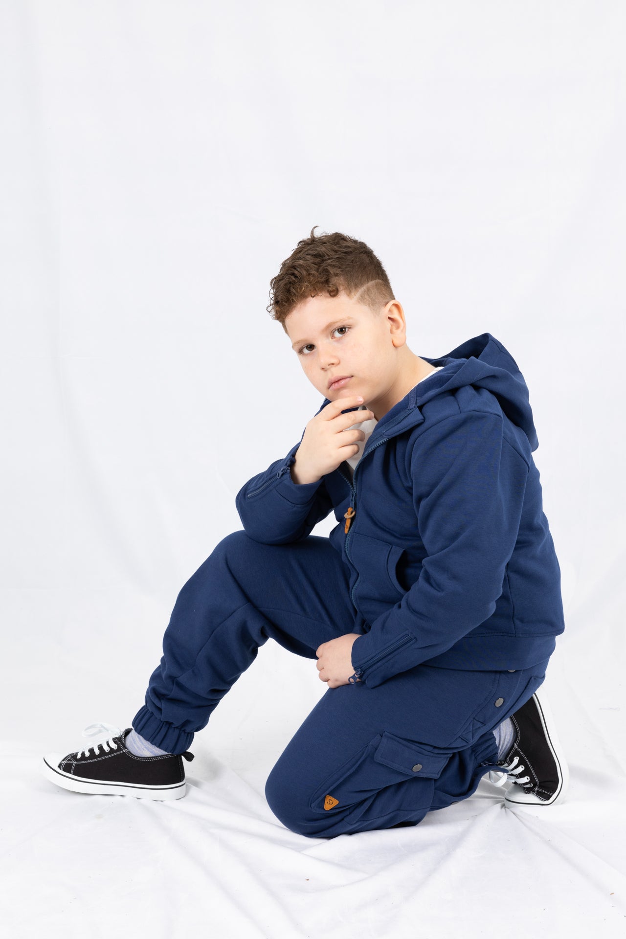 Adaptive Kids Hoodie: Front Magnetic Zipper and Easy-Undressing Sleeves