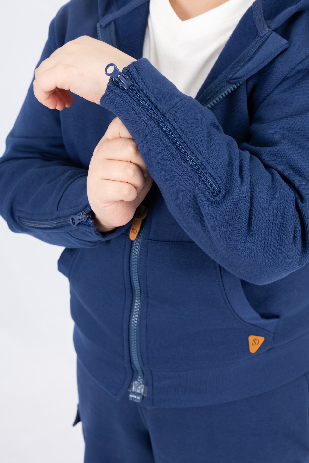 Adaptive Kids Hoodie: Front Magnetic Zipper and Easy-Undressing Sleeves