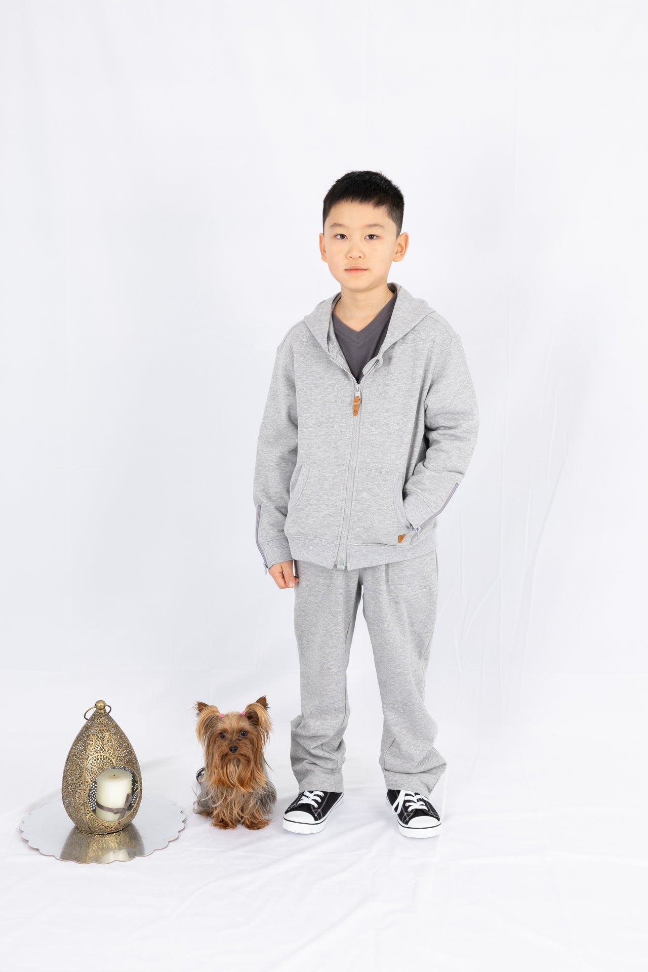 Adaptive Kids Hoodie: Front Magnetic Zipper and Easy-Undressing Sleeves