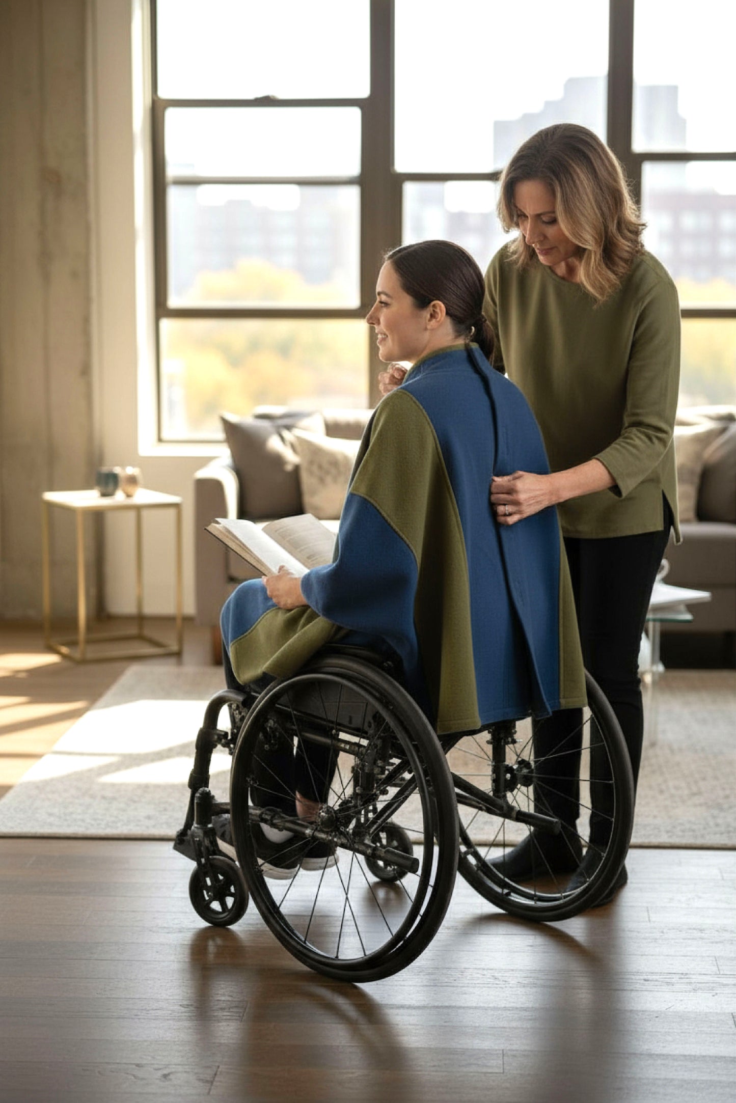 Easy-Wear Adaptive Unisex Poncho for Kids and Teens