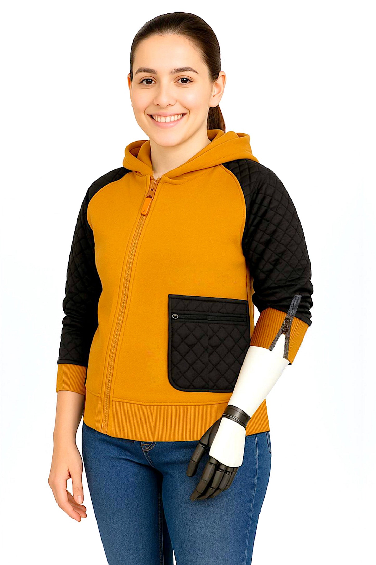 Adaptive Kids Hoodie, With Magnetic Zipper For Easy-Undressing, Fashion Sleeve & Pocket