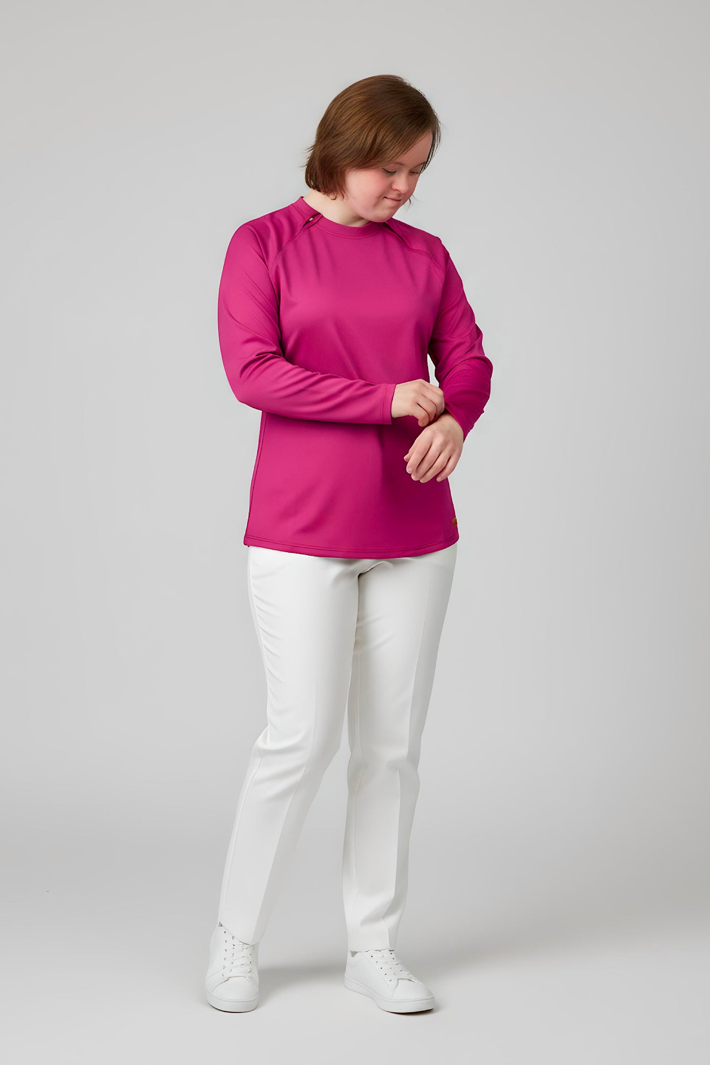 Women's Adaptive Medical Clothing: Comfort and Accessibility Top with Dual Zippers and Invisible Sleeves