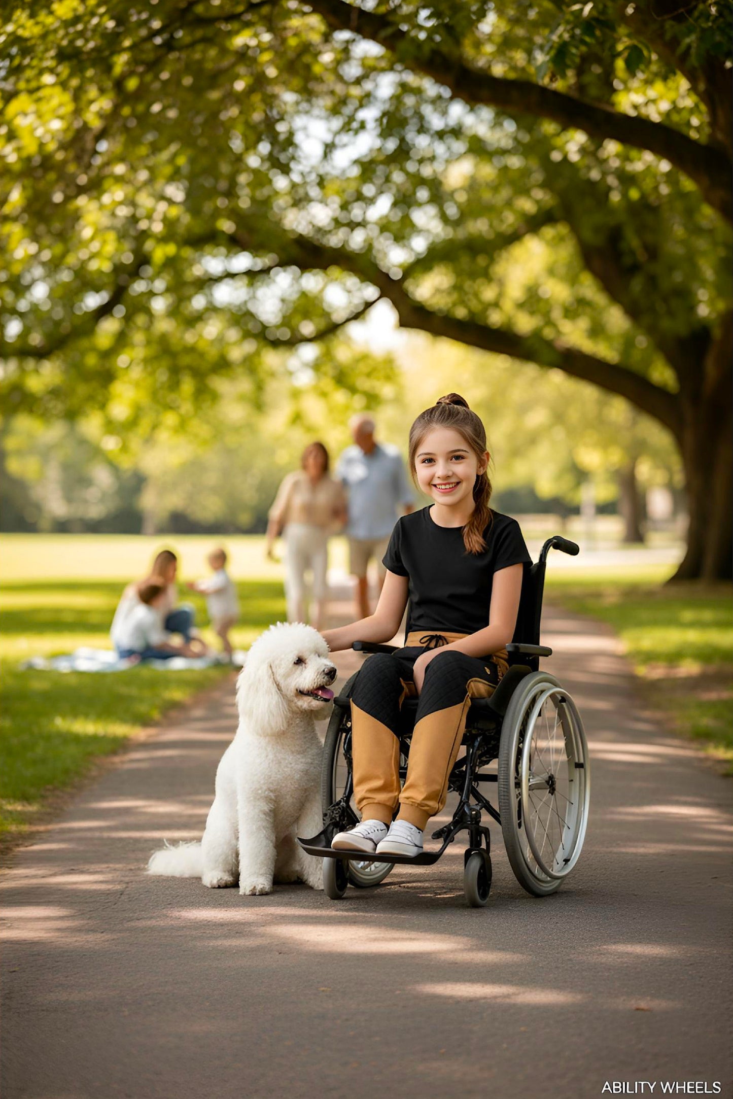 Adaptive Kids Pants with Elastic Waist & Full Side Zipper for Easy Undressing