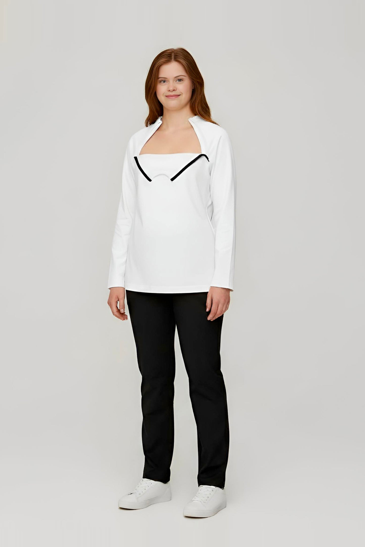 Women's Adaptive Medical Clothing: Comfort and Accessibility Top with Dual Zippers and Invisible Sleeves