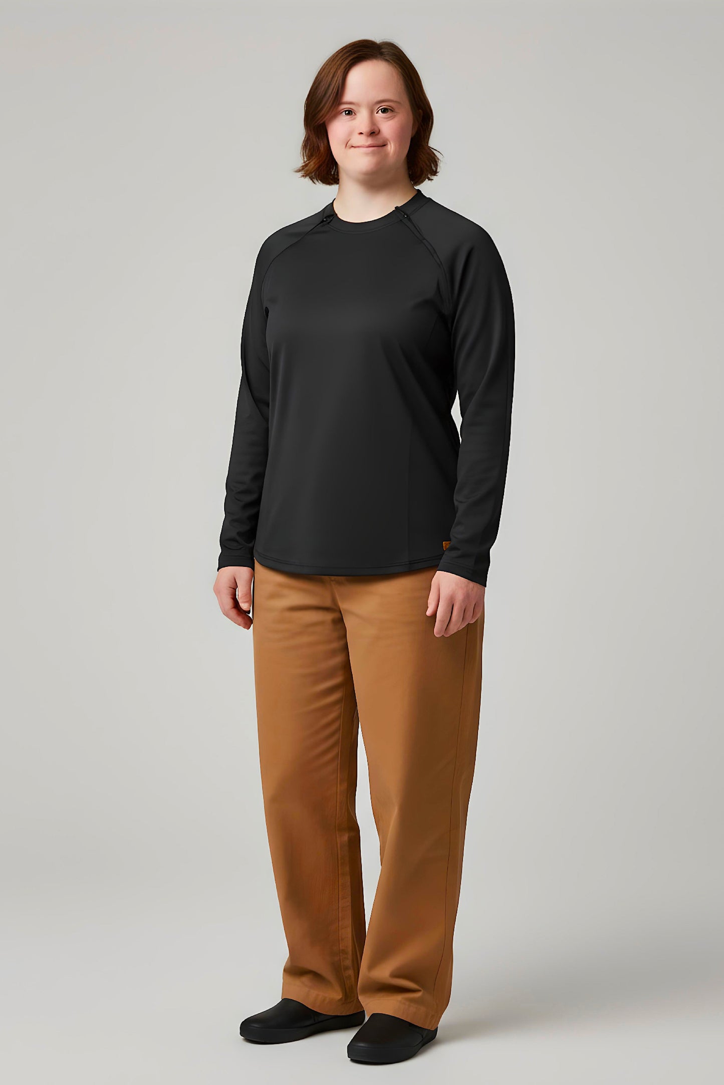 Women's Adaptive Medical Clothing: Comfort and Accessibility Top with Dual Zippers and Invisible Sleeves