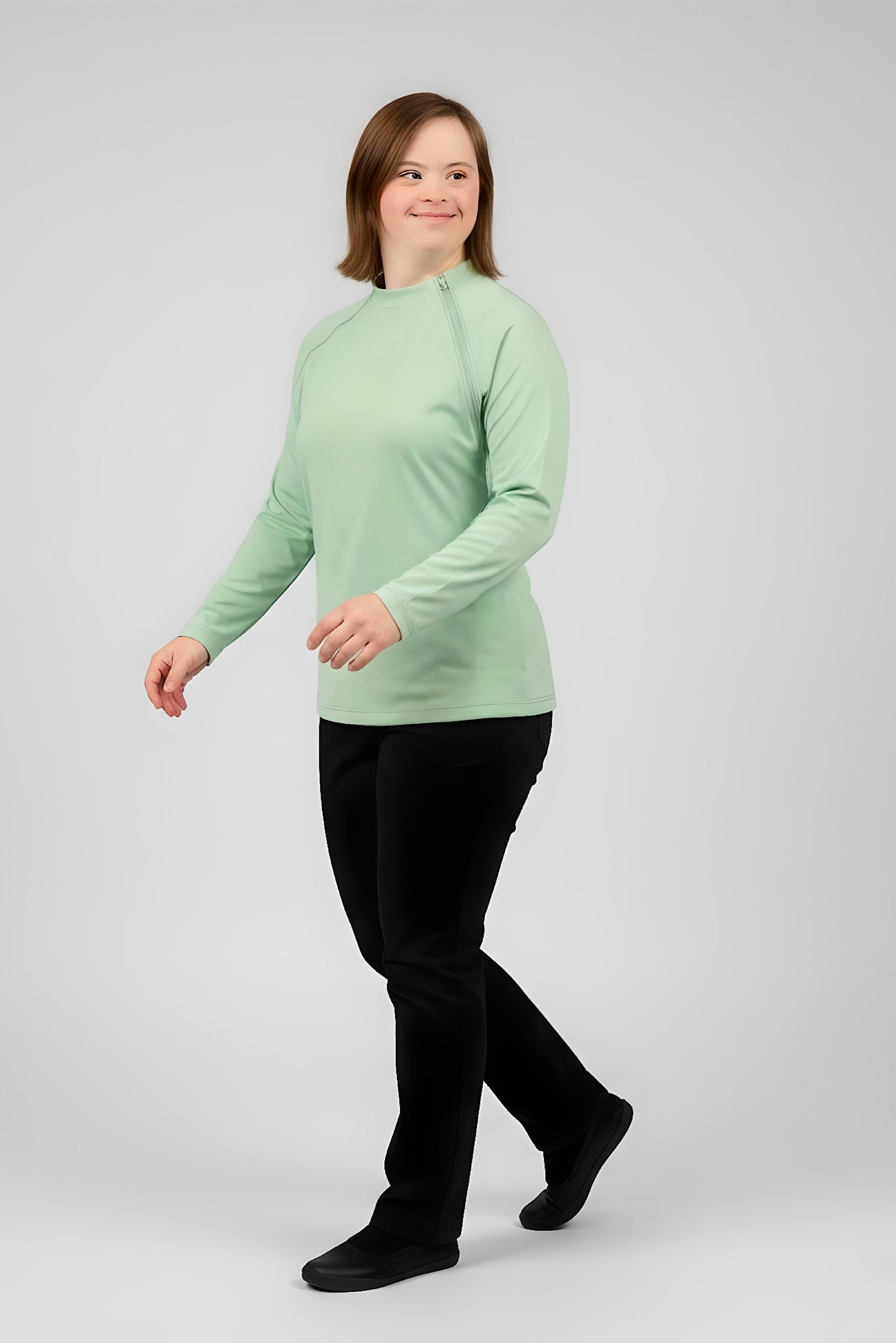 Women's Adaptive Medical Clothing: Comfort and Accessibility Top with Dual Zippers and Invisible Sleeves