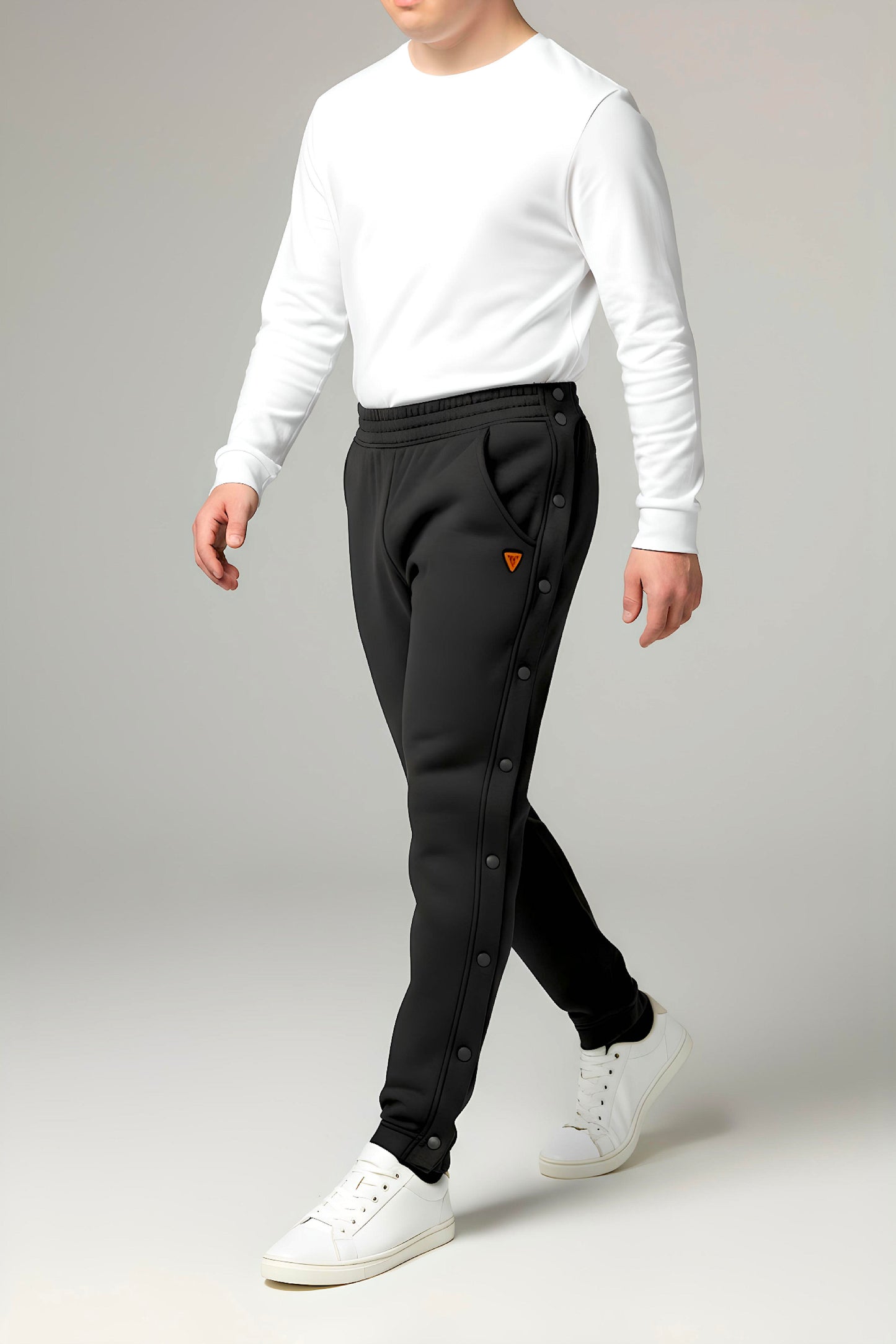 Adaptive Kids Jogger Sweatpants, Adjustable Elastic waist, Full Side Zipper for Easy Undressing