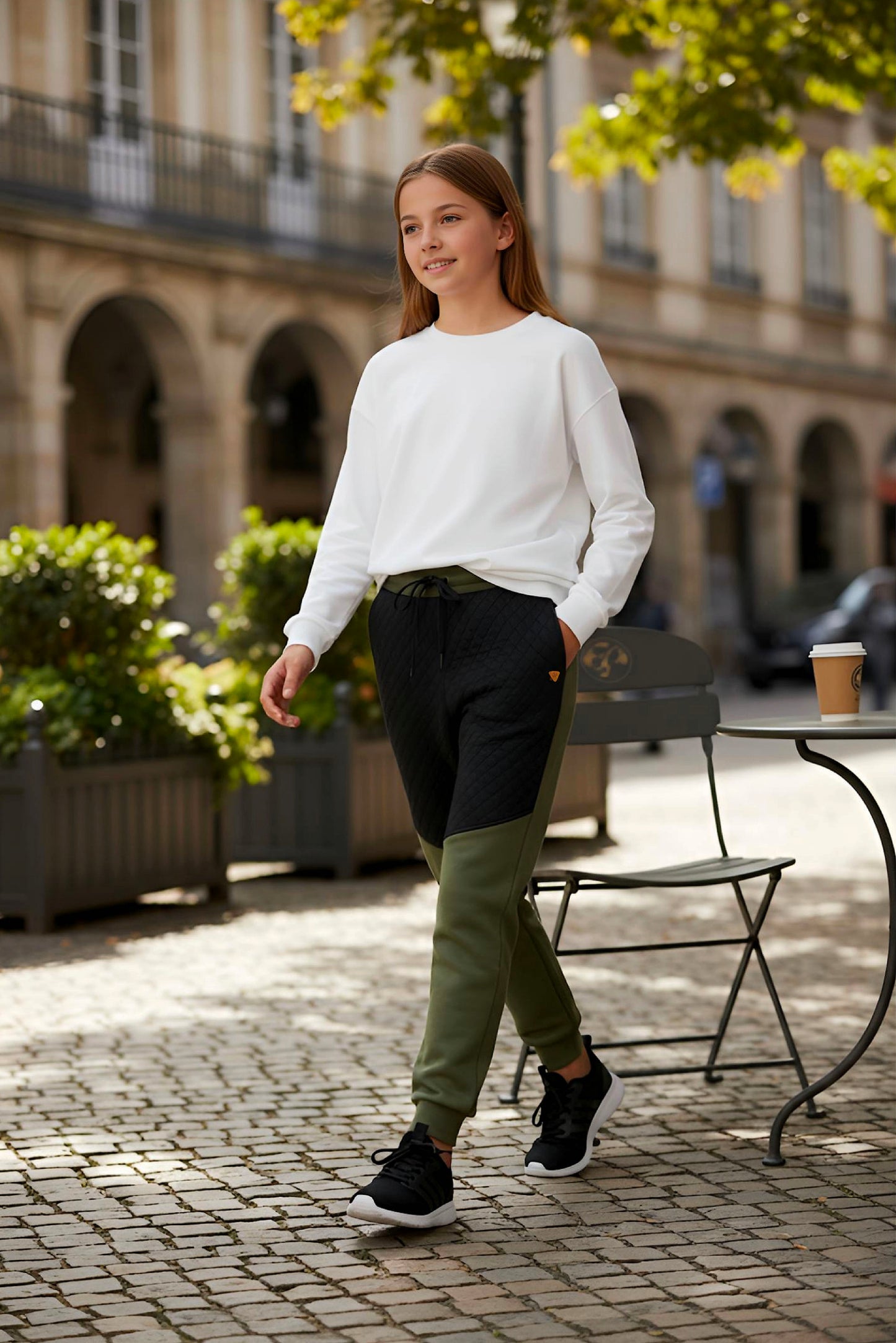 Adaptive Kids Pants with Elastic Waist & Full Side Zipper for Easy Undressing