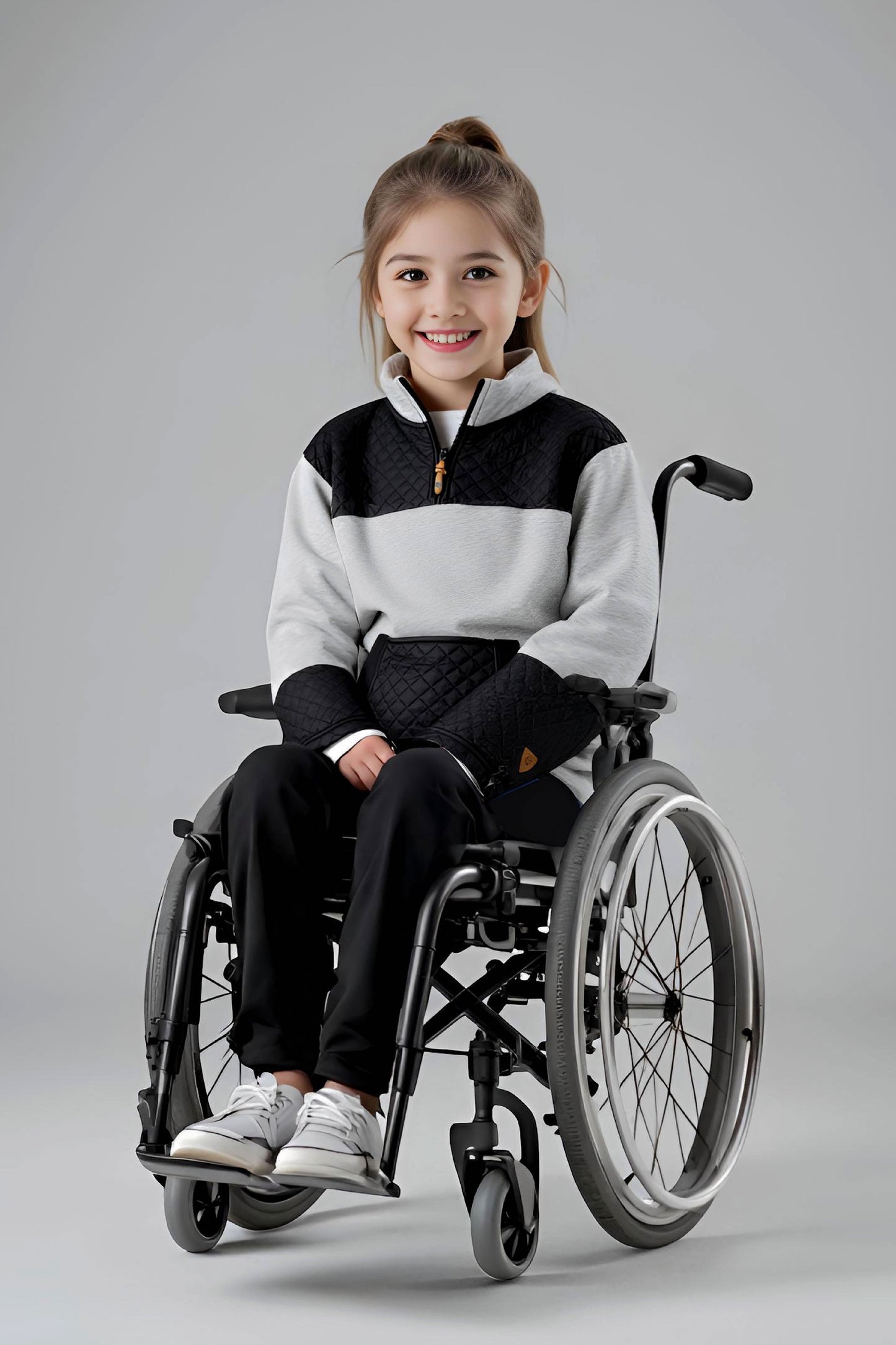 Adaptive Kids Jacket: Front Zipper, Back Flip-Flap Velcro, Easy-Undressing Sleeves
